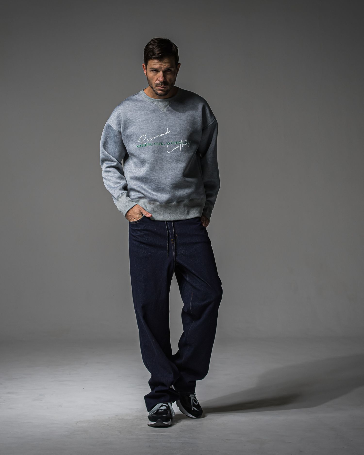 KING DENIM JERSEY / BASIC-ST-005 / デニムジャージ バギーワイドパンツ / インディゴワンウォッシュ
