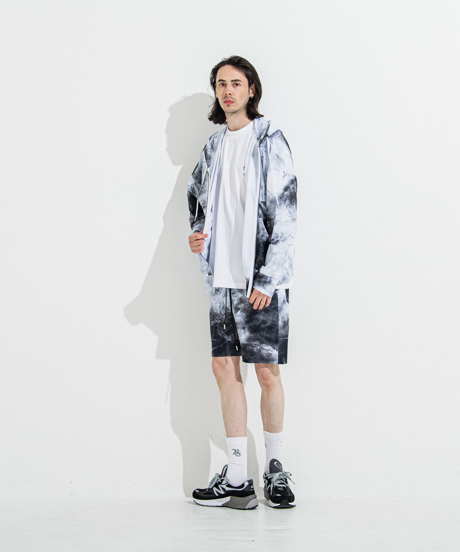 RUSH OVER ZIPUP HOODIE / RC36-C-001 / ラッシュガードパーカー / マーブルホワイト