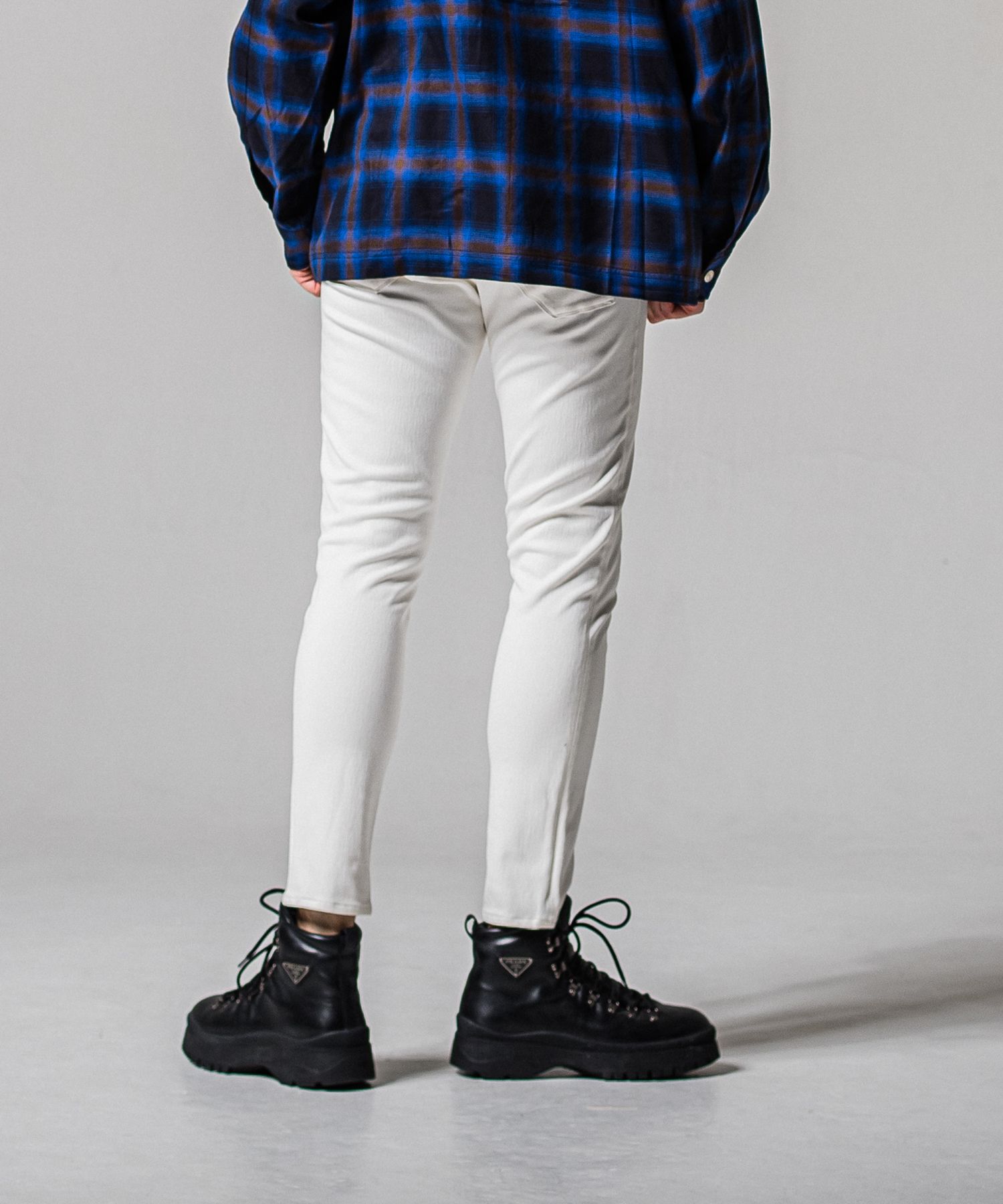 MICK DENIM JERSEY / BASIC-ST-020 / デニムジャージテーパードパンツ / ホワイト (1月下旬入荷予定)