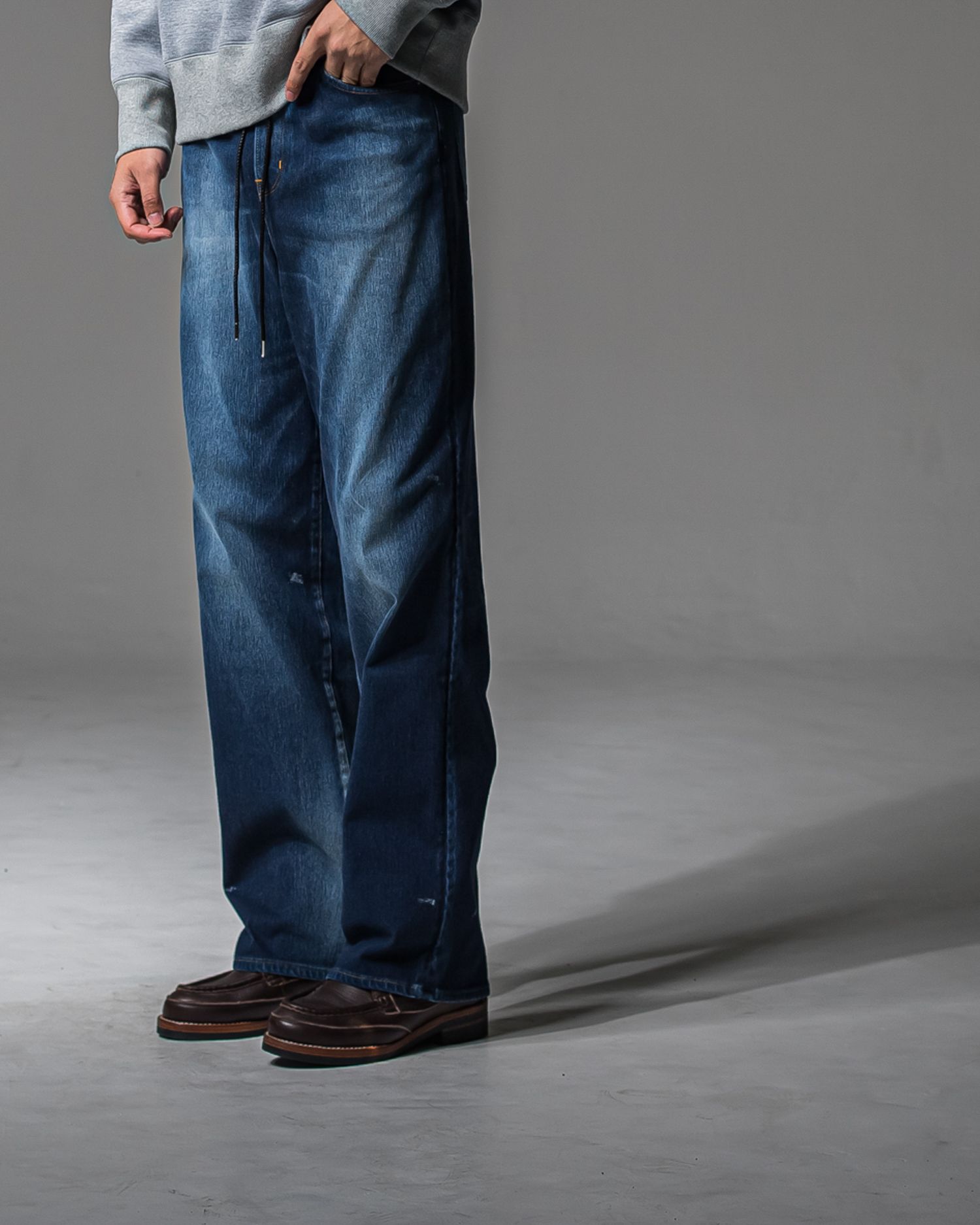 KING DENIM JERSEY / RC37-ST-005 / デニムジャージ バギーワイドパンツ / ダークインディゴ