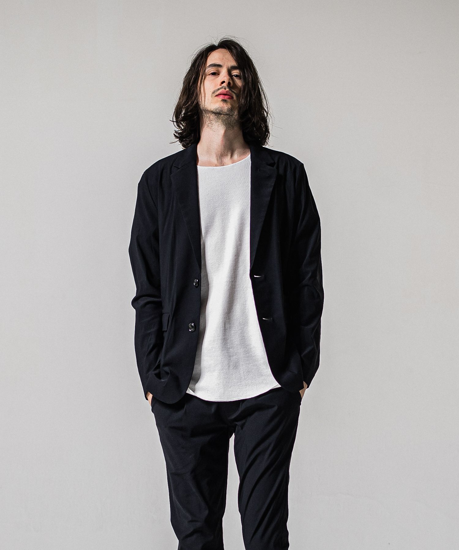 CUT OFF THERMAL TEE / RC39-T-003 / サーマルロールアップTシャツ / ホワイト (3月中旬入荷予定)