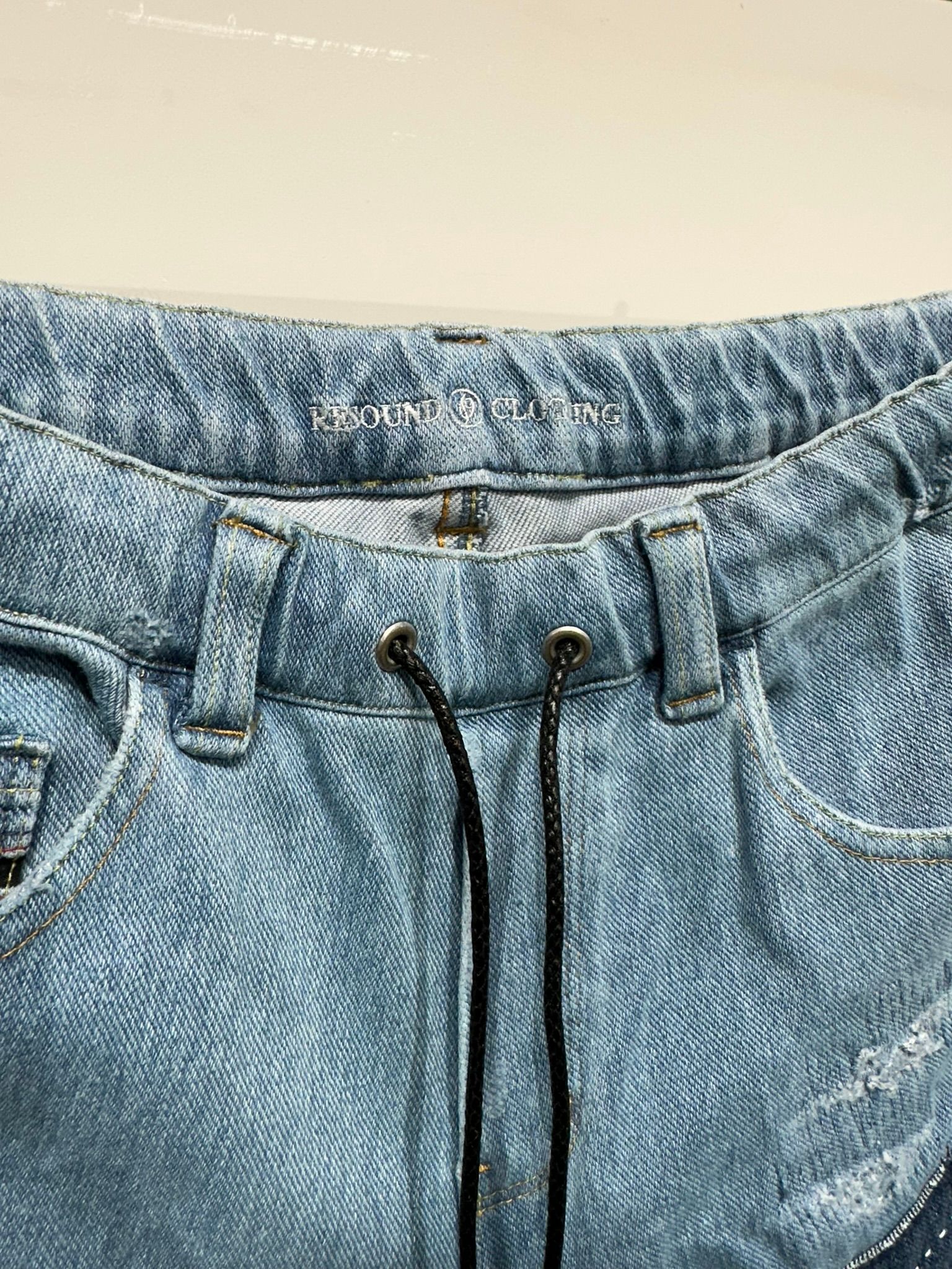 MICK DENIM JERSEY / RC33-ST-020 / デニムジャージテーパードパンツ / ライトインディゴリメイク