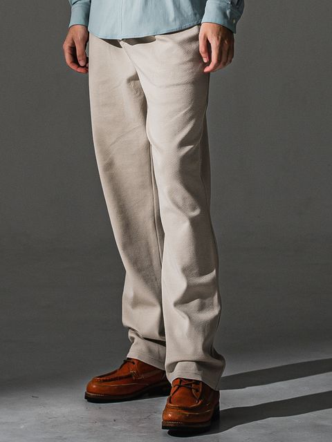 SEMI WIDE TUCK PANTS / RC41-ST-016WT / セミワイドタックパンツ / ブリスターベージュ (7月下旬入荷予定)