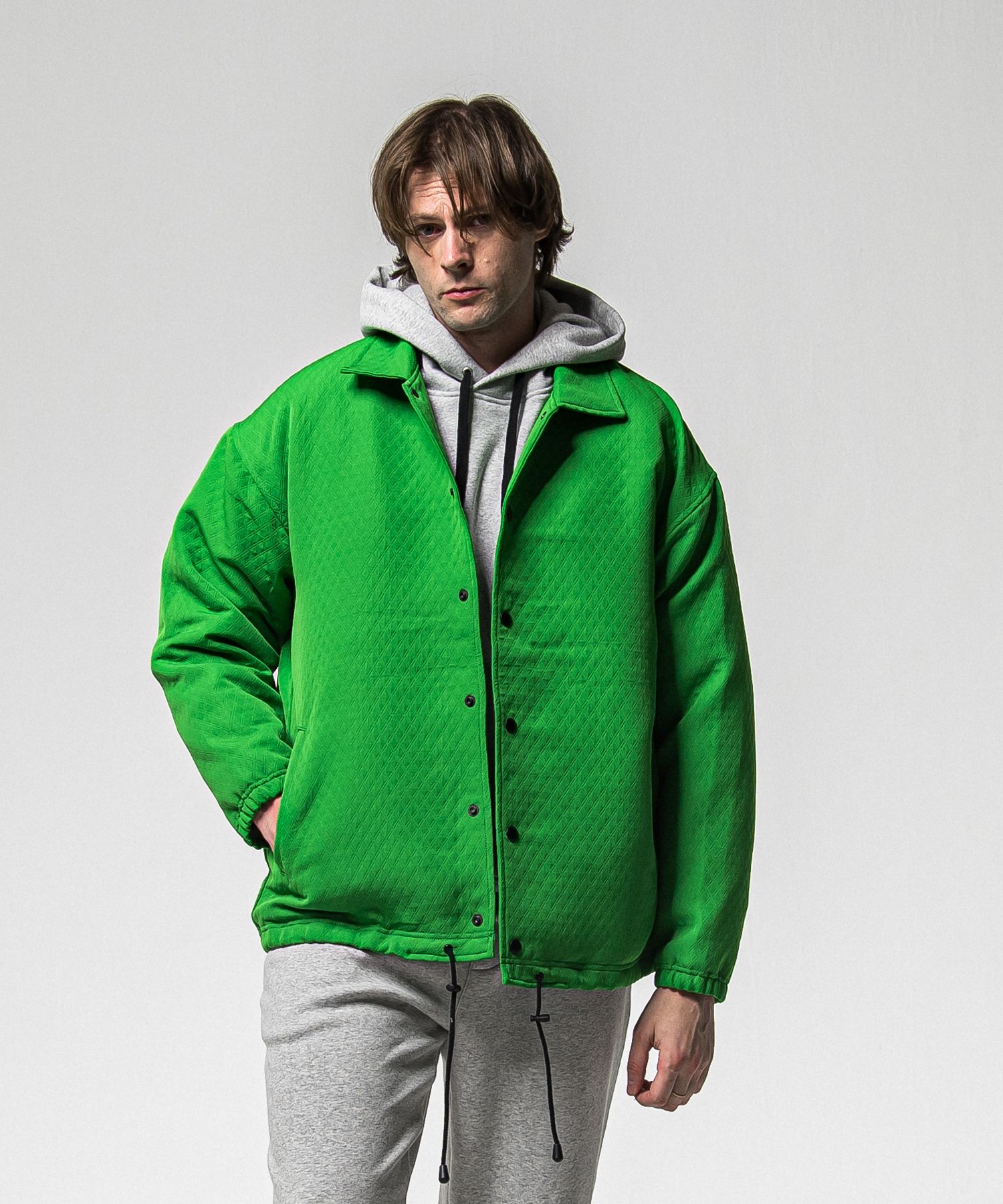 FUR COACH JK / RC38-JK-005 / キルティングファーコーチジャケット / グリーン (11月中旬入荷予定)