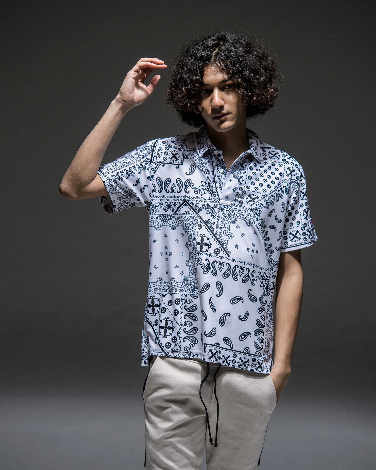 BANDANA RUSH POLO / RC21-T-005 / バンダナラッシュガードポロシャツ