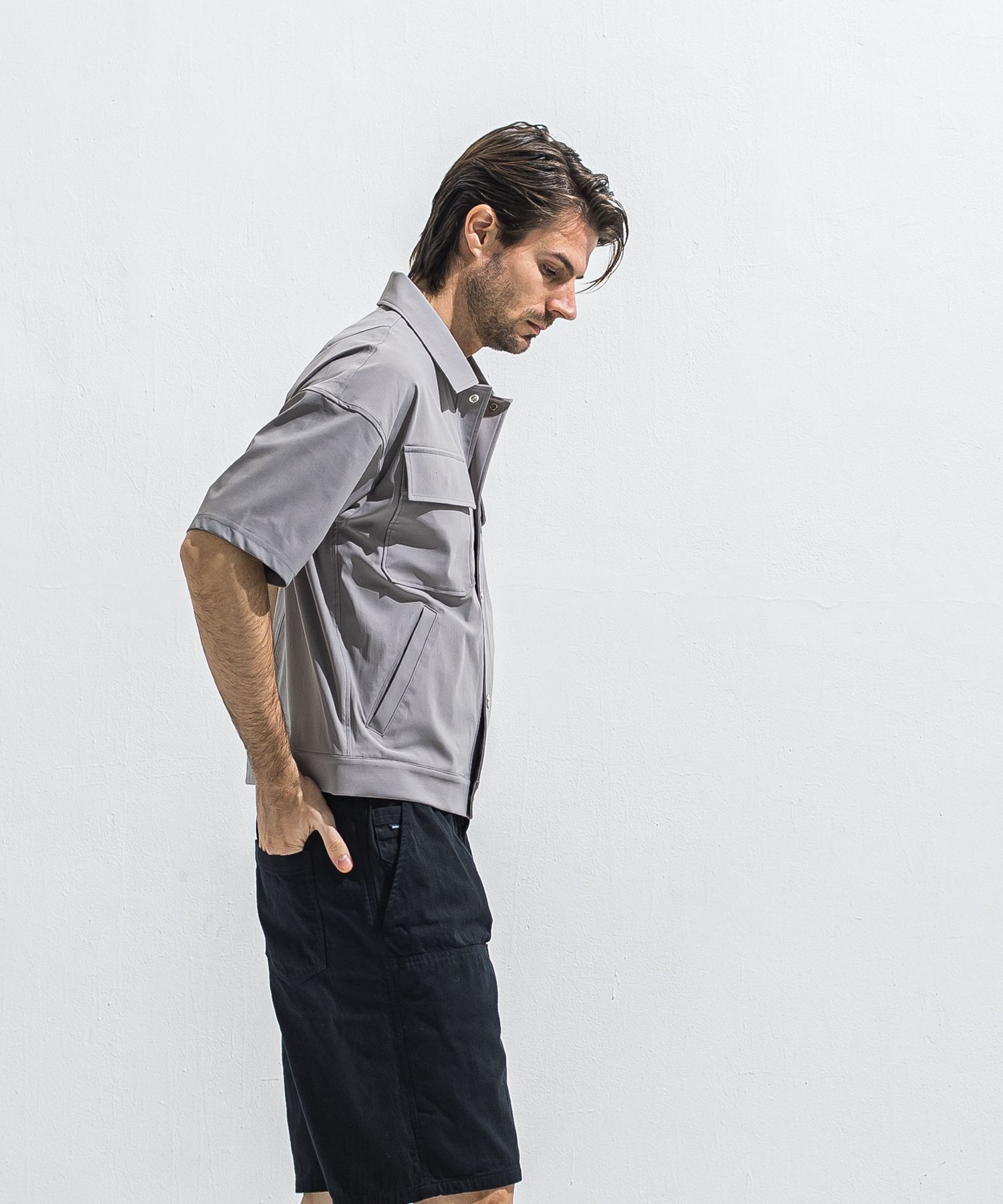 CPO HAFE SHIRTS JK / RC40-SH-003 / 半袖ナイロンCPOジャケット / グレー (5月上旬入荷予定)