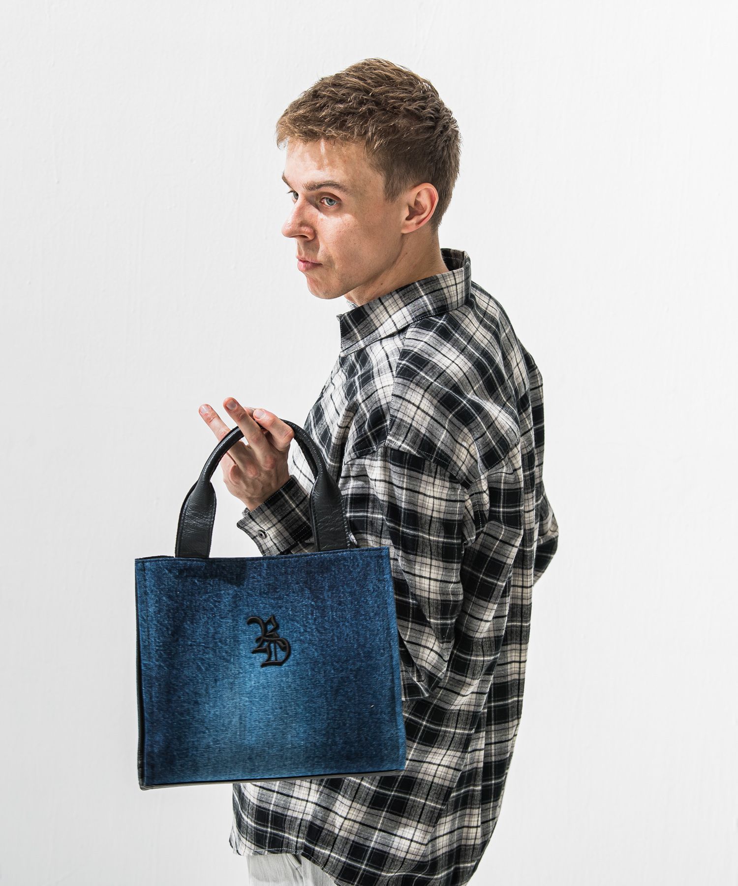 DENIM MIDDLE TOTE BAG / RC42-BAG-004RD / デニムミドルトートバッグ / デニム (12月上旬入荷予定)