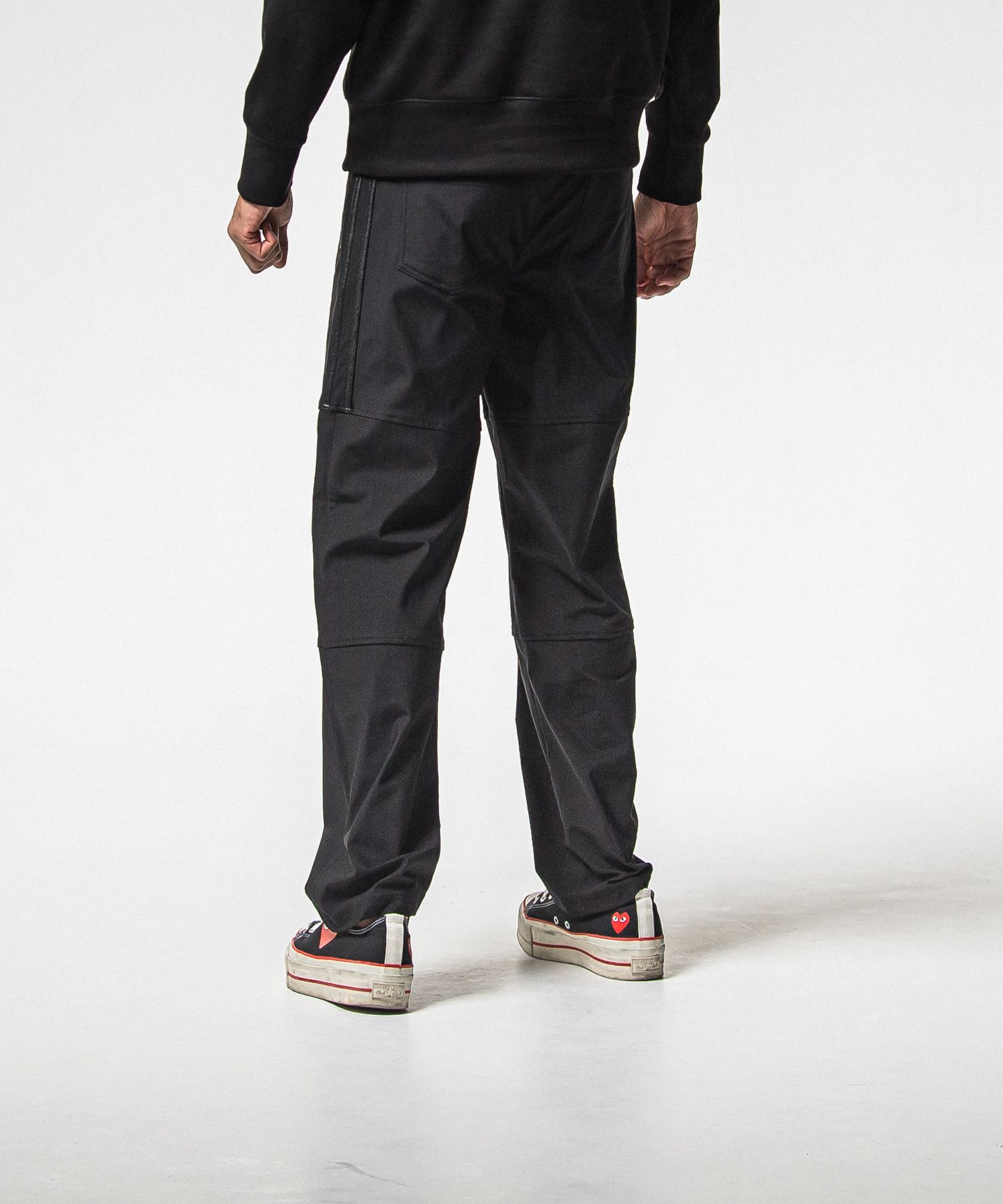 JOHNSON LINE HEAT WIDE TUCK PANTS / RC38-ST-009HWT / 裏起毛ジョンソンラインワイドタックパンツ / ブラック×ブラック (10月下旬入荷予定)