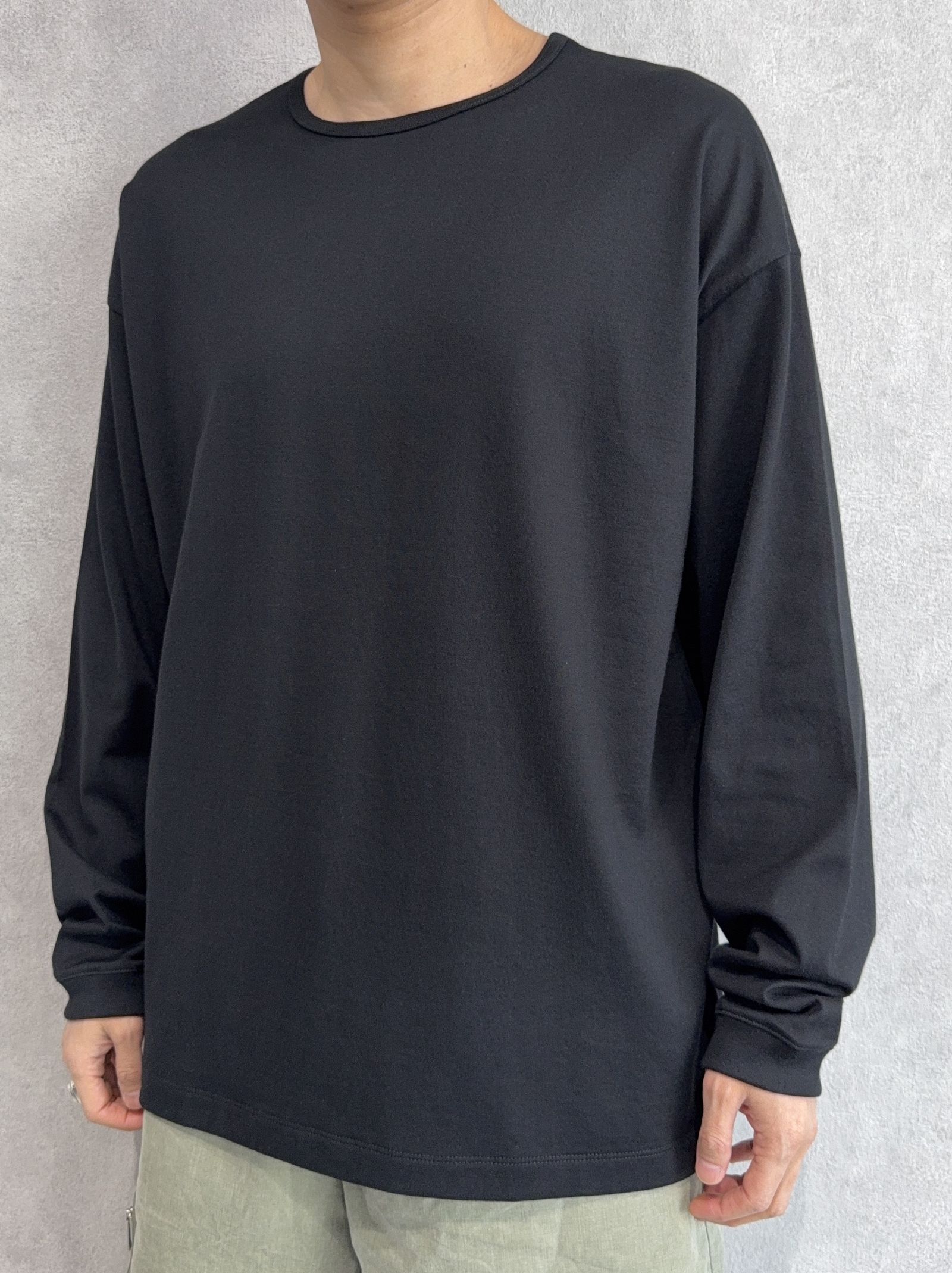 PIN ST RC OVER LONGSLEEVE TEE / RC41-T-003 / オーバーサイズ長袖バックロゴTシャツ / ブラック