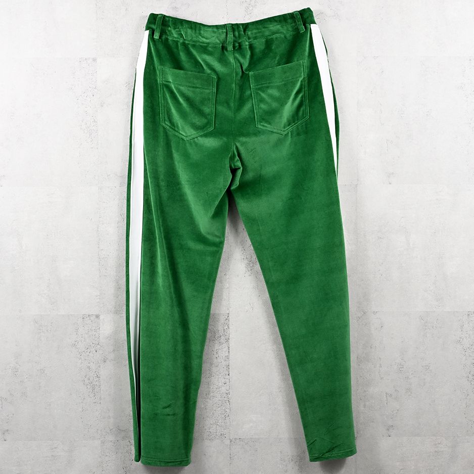 VELOUR SEMIWIDE TUCK PT / RC41-ST-044 / ベロアセミワイドタックパンツ / グリーン (9月中旬入荷予定)