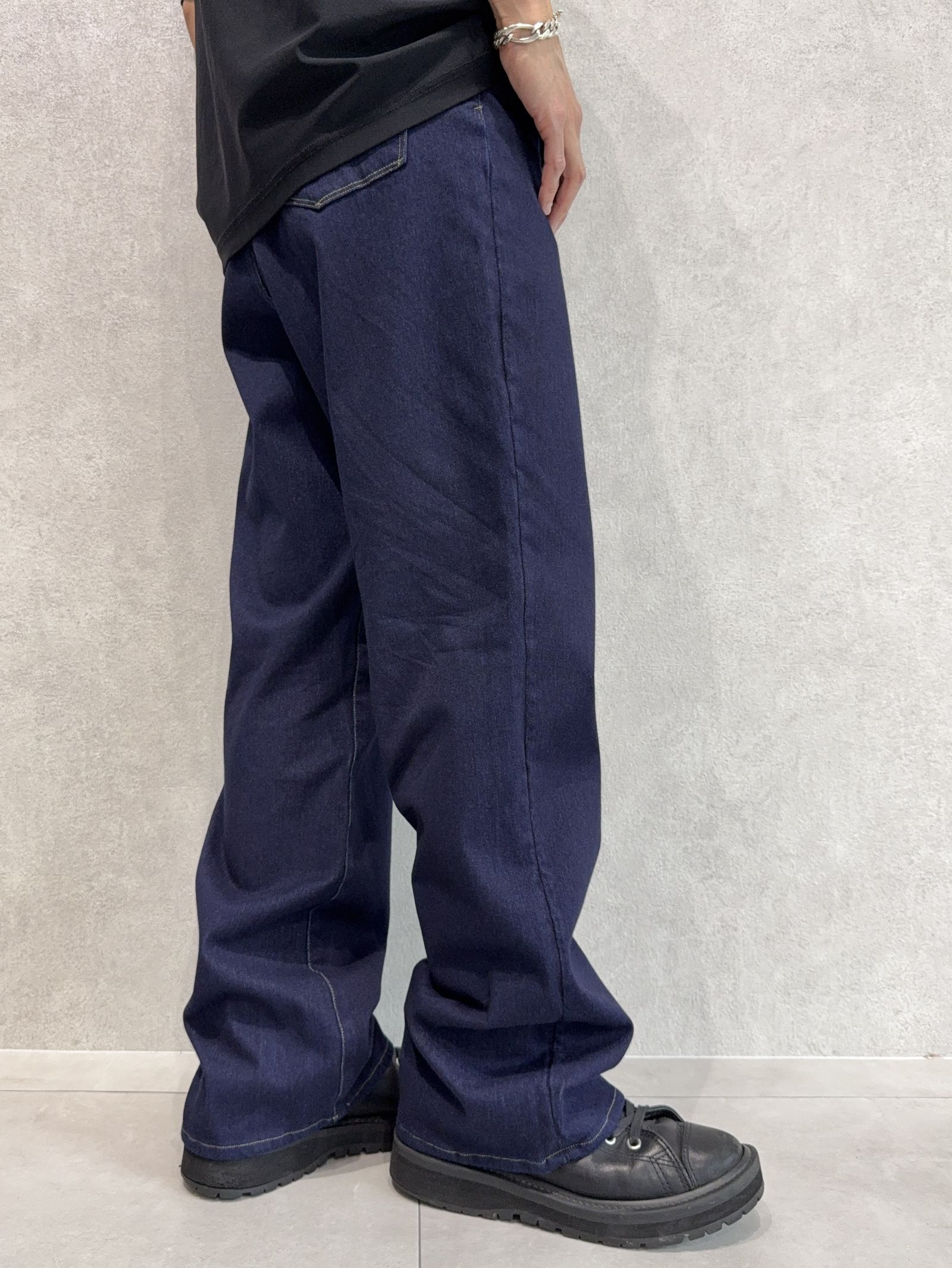 KING DENIM JERSEY / BASIC-ST-005 / デニムジャージ バギーワイドパンツ / インディゴワンウォッシュ