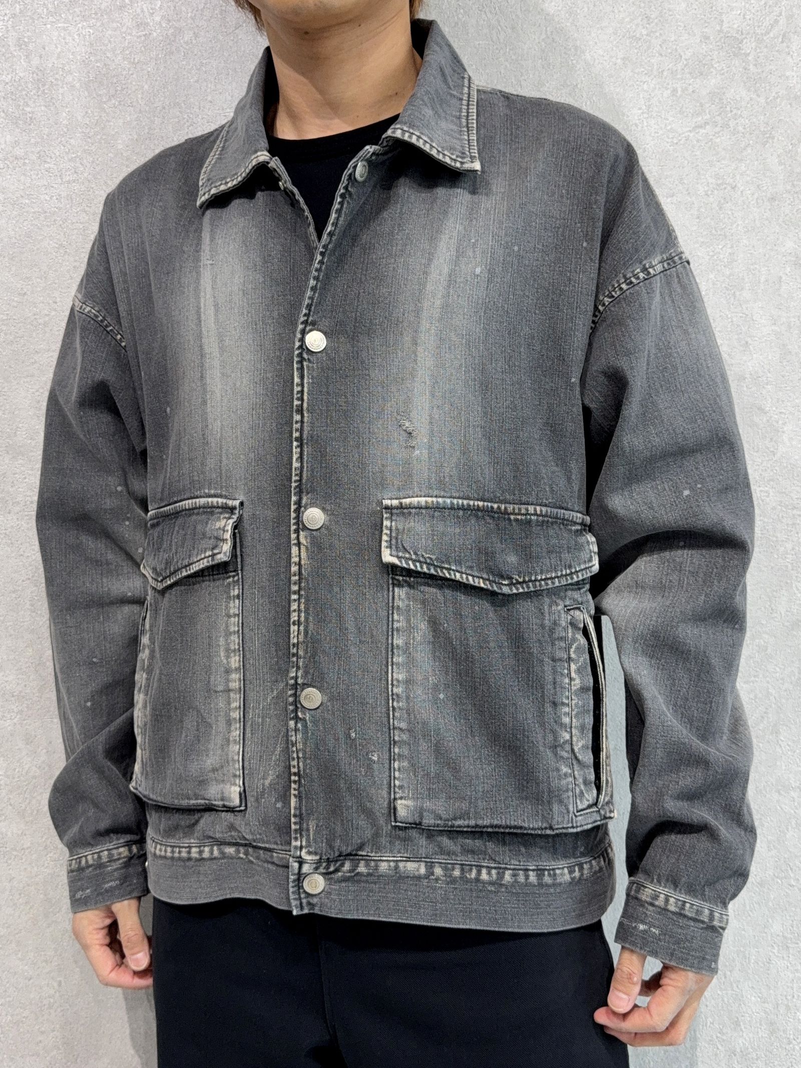 LDENIM AG FLIGHT JACKET / RC37-JK-001 / デニムフライトジャケット / ブラックユーズド