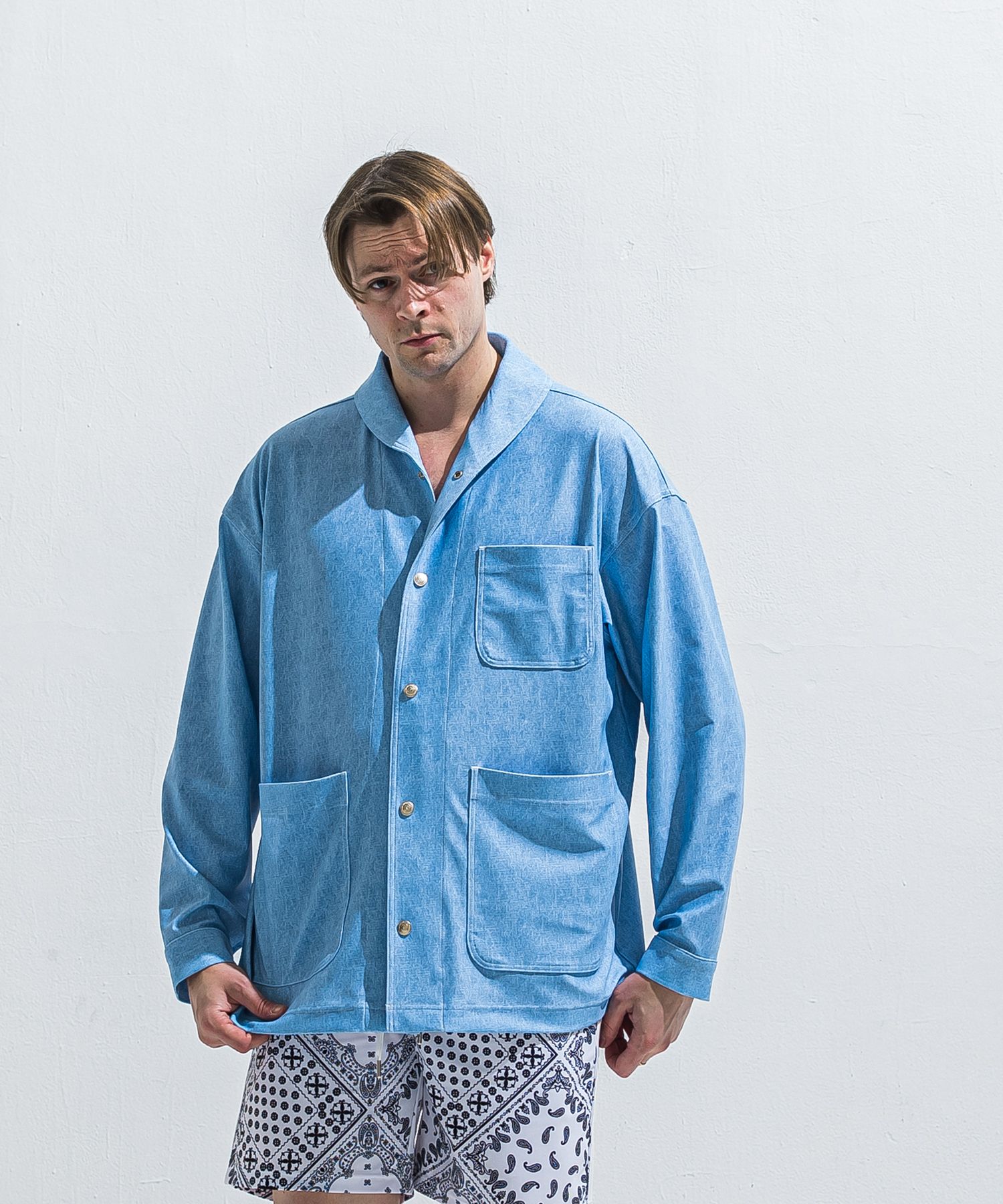 RUSH CAVER ALL / RC40-JK-002 / ラッシュガードカバーオール / ライトインディゴ (5月中旬入荷予定)