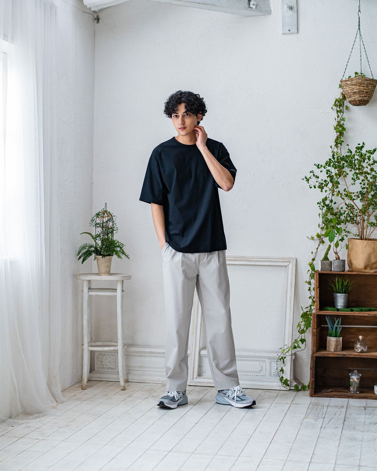 CHRIS EASY WIDE TUCK PANTS / RC32-ST-016WT / ワイドタックパンツ / グレージュ