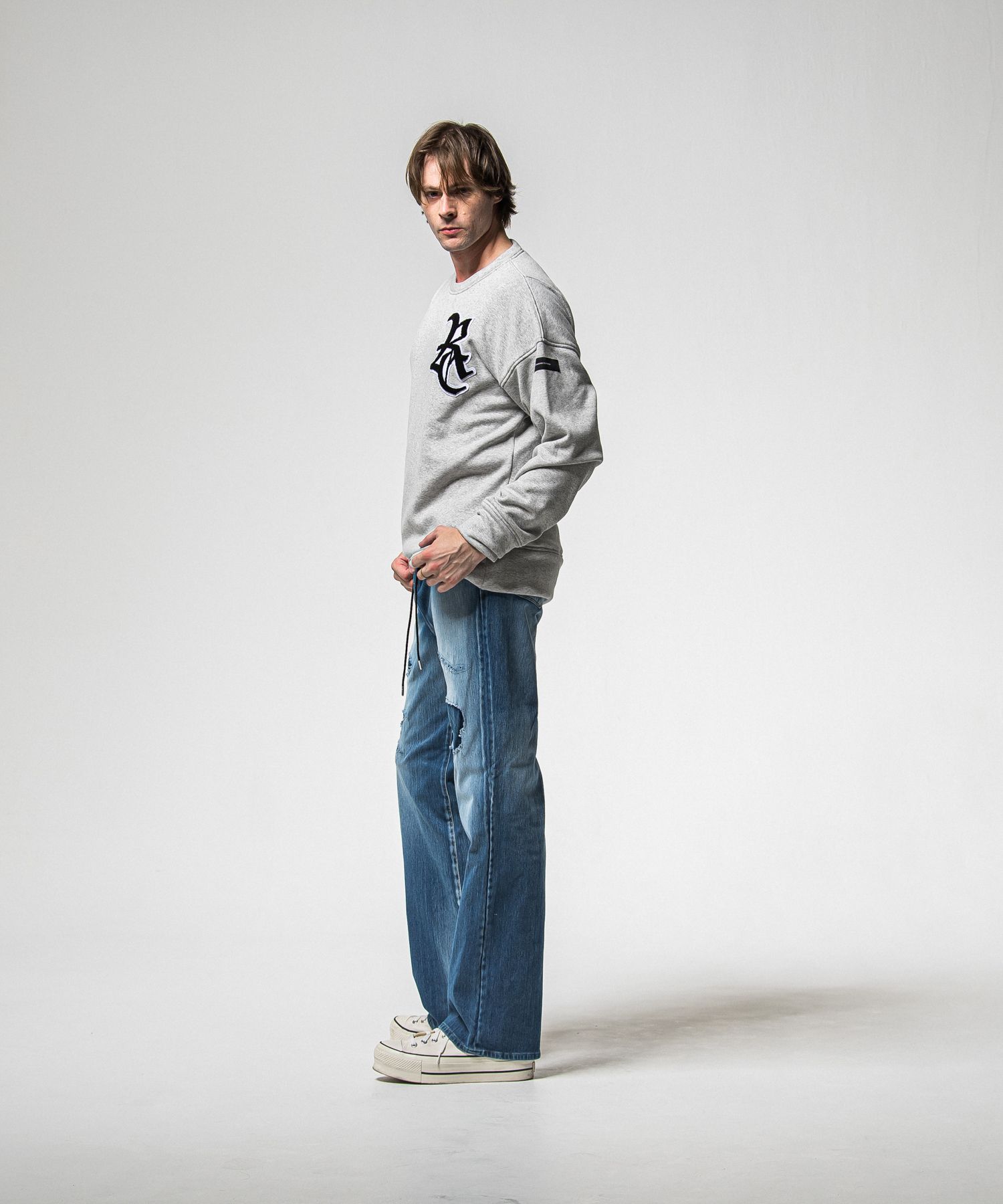 KING DENIM JERSEY / RC38-ST-005 / デニムジャージバギーワイドパンツ / インディゴクラッシュ (12月中旬入荷予定)
