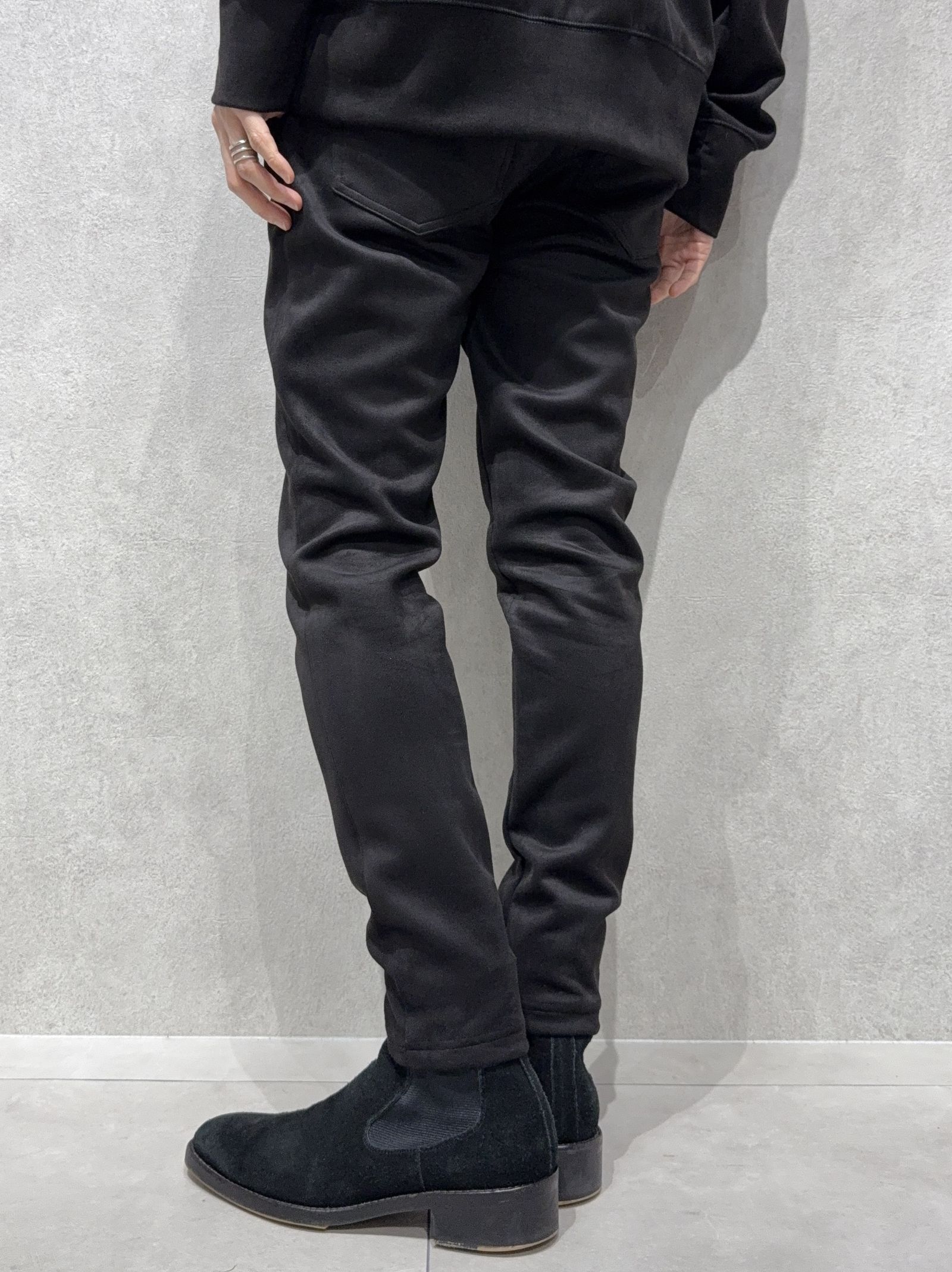 CHRIS EASY SUEDE TUCK  PANTS / RC38-ST-016T / スエードイージータックパンツ / ブラック