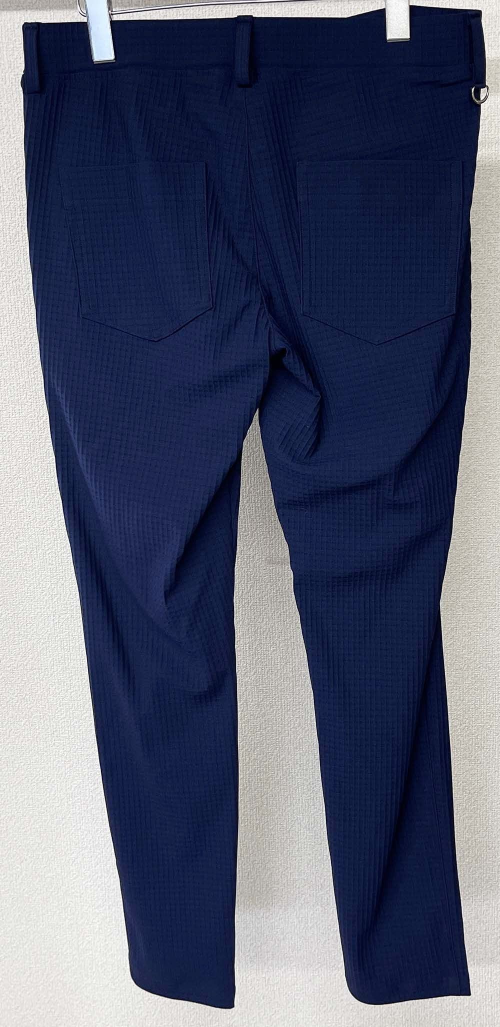 CHRIS EASY TUCK PANTS / RC25-ST-016T / リップルイージータックパンツ / ネイビー