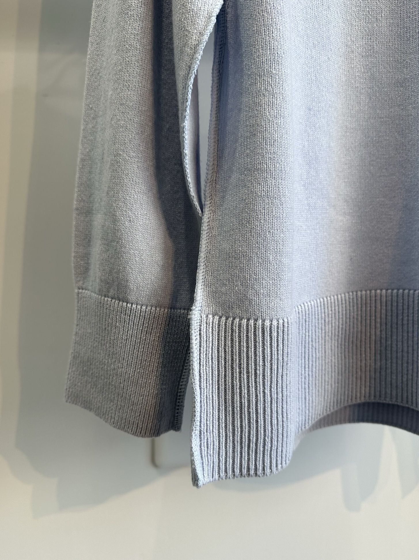 OUT SEAM SWEATER / RC30-K-001 / アウトシームニット / サックス