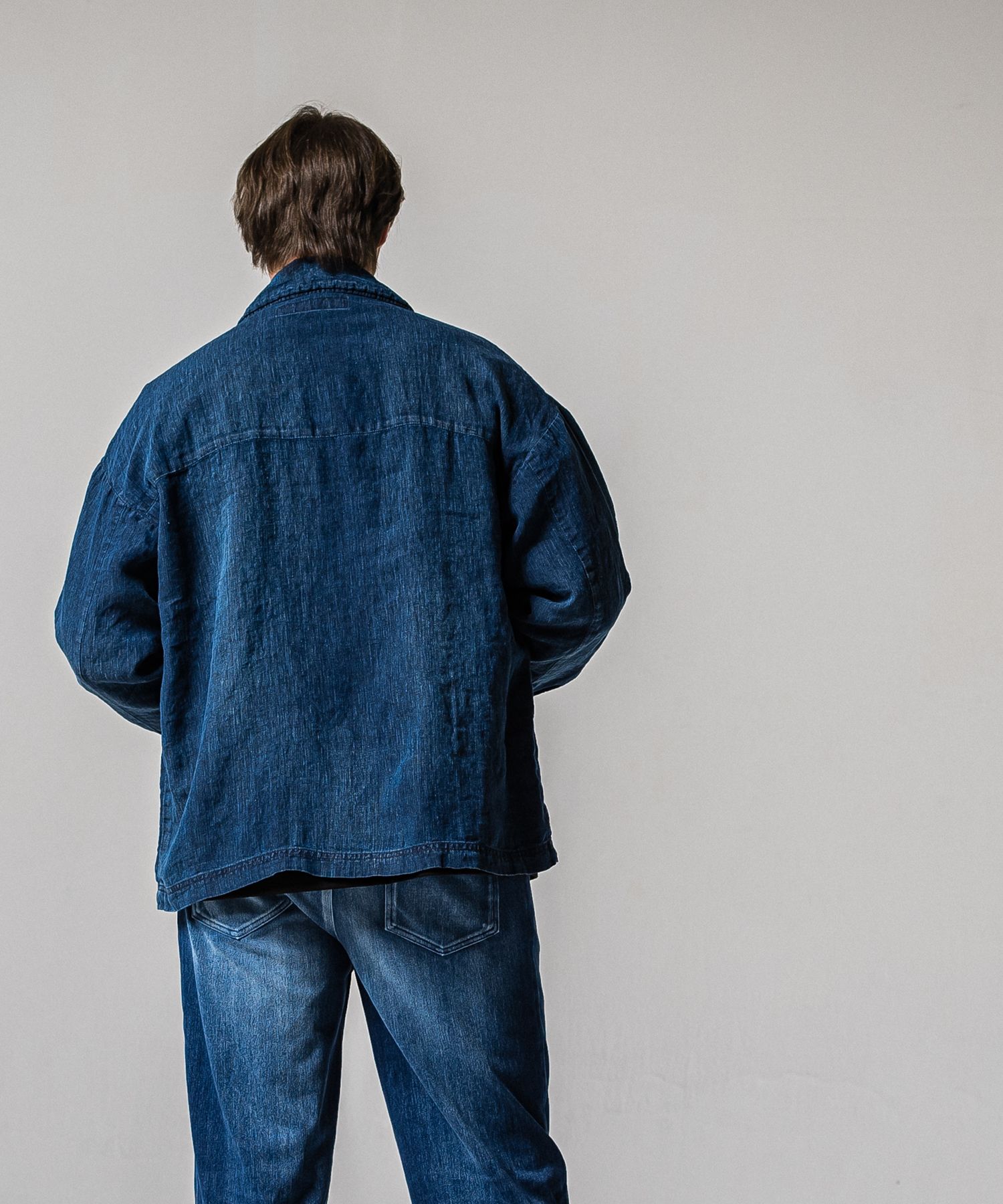 INDIGO LINEN JACK SHIRT / RC39-JK-007 / インディゴリネンシャツジャケット / ダークインディゴ (3月上旬入荷予定)