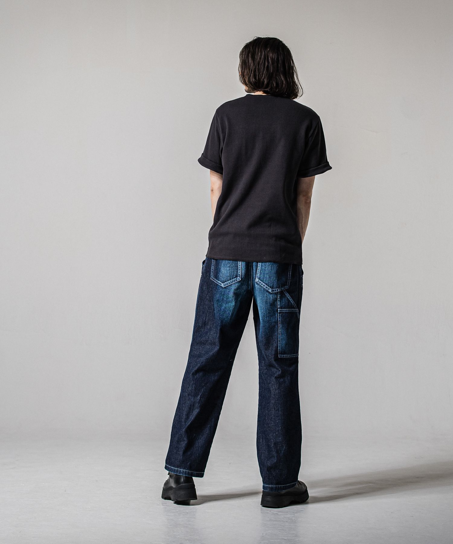 CUT OFF THERMAL TEE / RC39-T-003 / サーマルロールアップTシャツ / チャコール (3月中旬入荷予定)