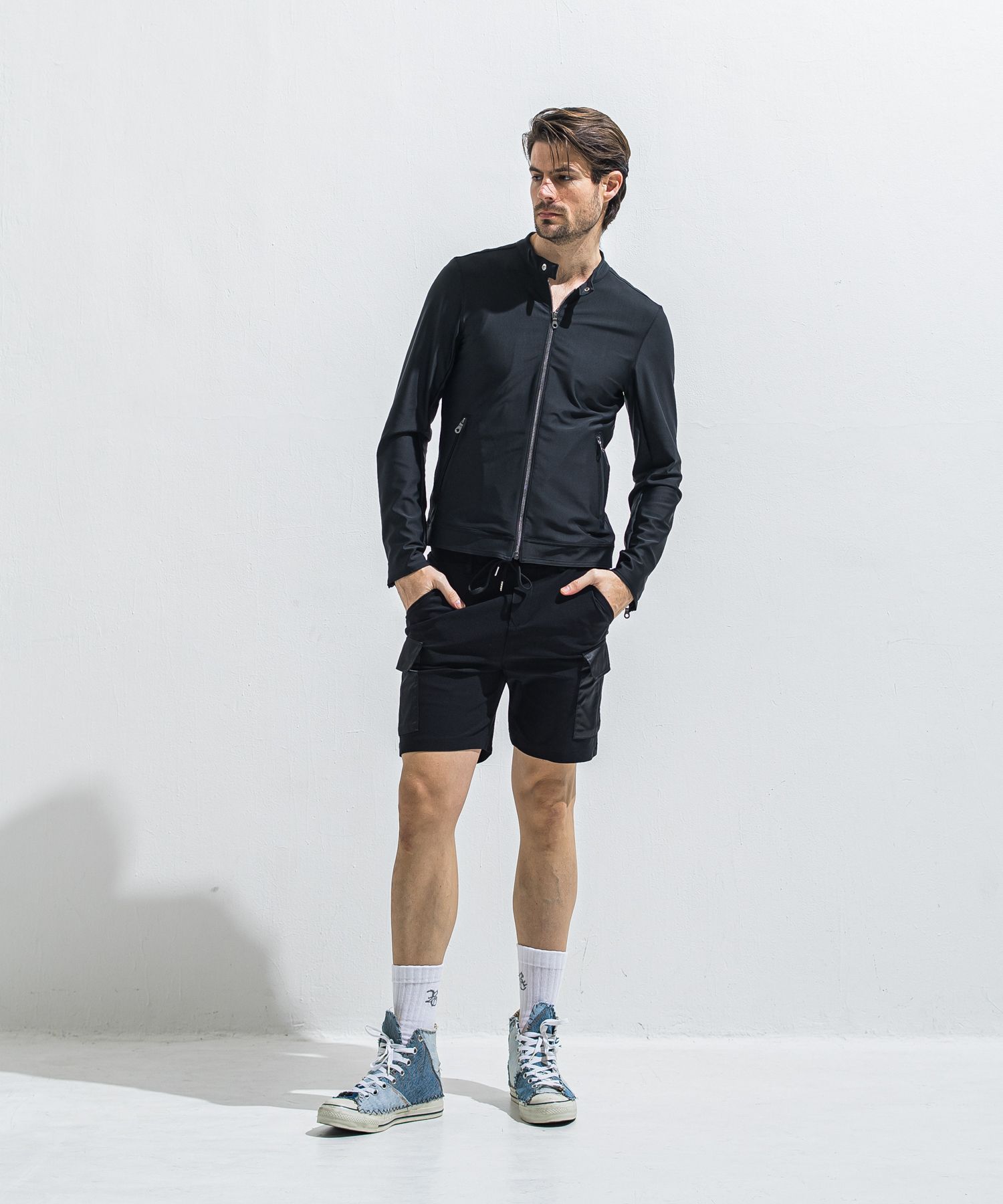 DARRELL CARGO SHORTS / RC40-HP-005 / ナイロンカーゴショーツ / ブラック (6月上旬入荷予定)