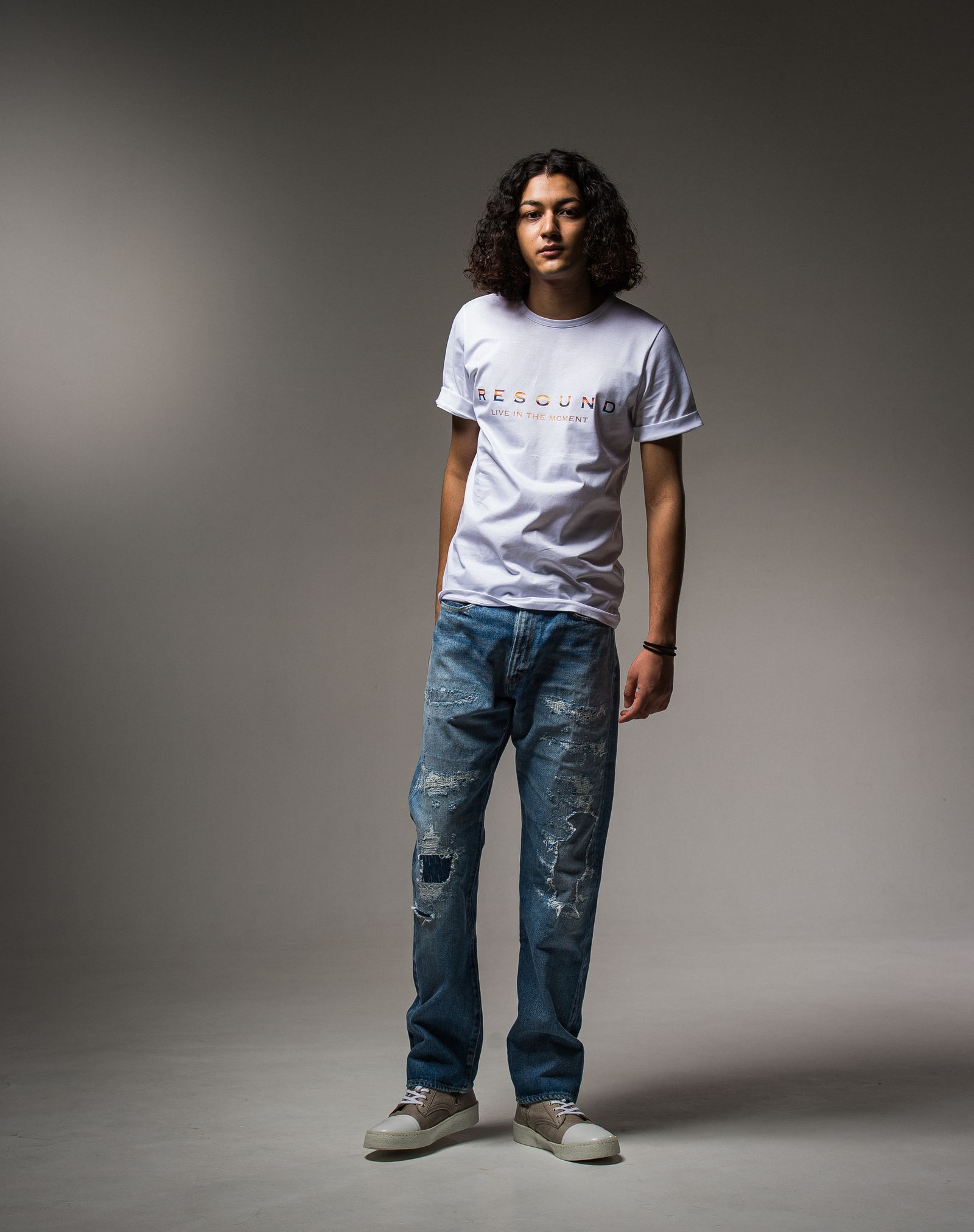 BEACH ROGO ROLL UP JERSEY TEE / RC23-T-004 / ロゴプリントTシャツ