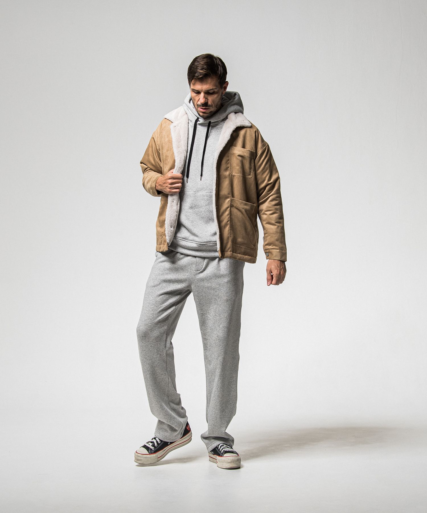 【FRIDAYコラボ】 FRIDAY OLD COVER VELOURS FLEECE TRAINER / RCF1-C-001 / 裏起毛FRIDAYオールドカバートレーナー / グレー (11月上旬入荷予定)