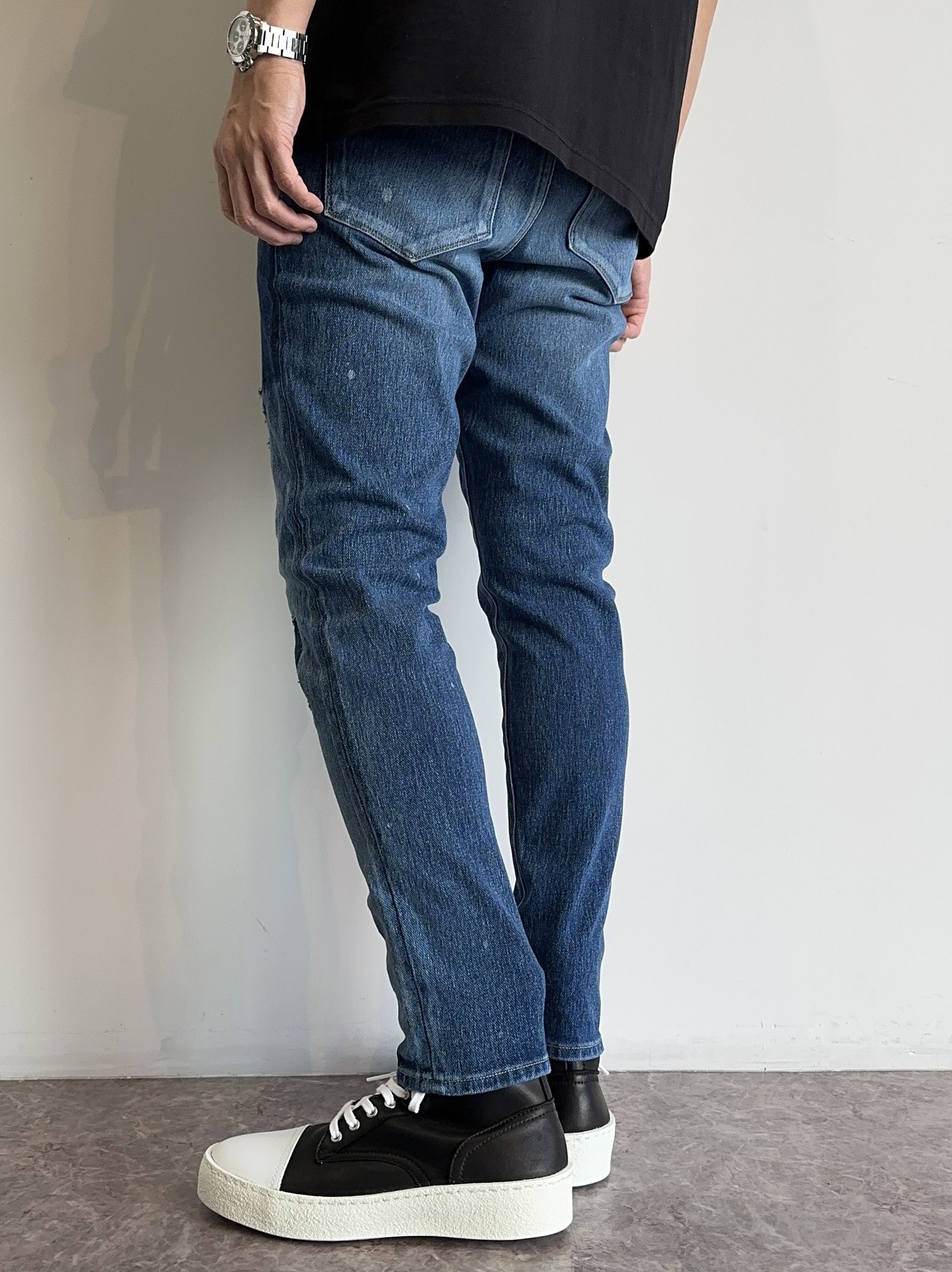 MICK DENIM JERSEY / RC29-ST-020 / デニムジャージテーパードパンツ / インディゴユーズド