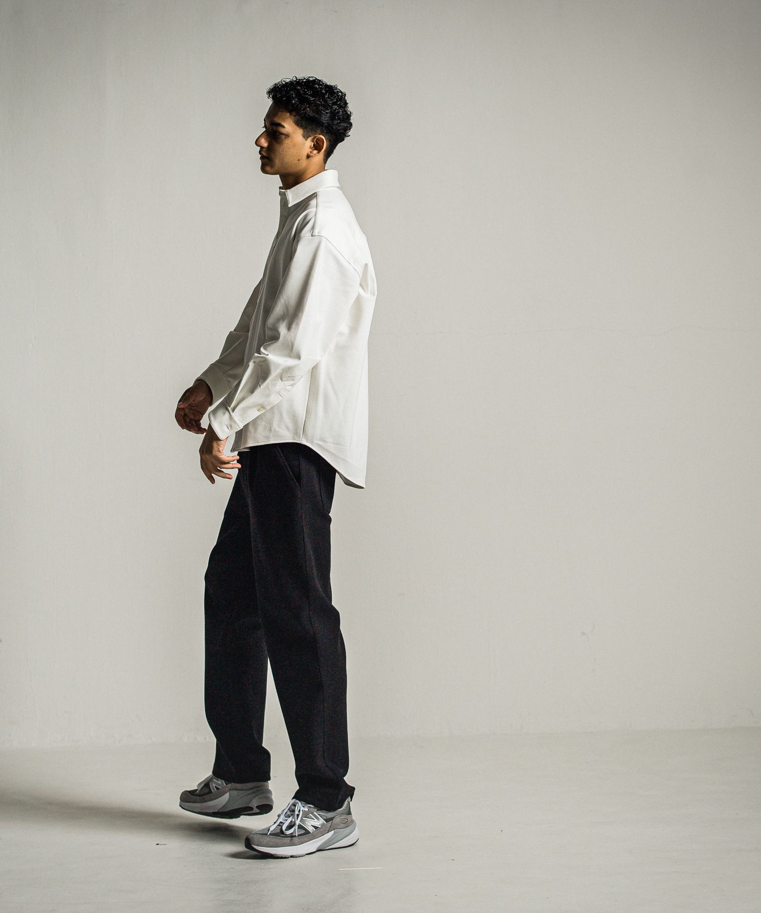 MELTON WIDE TUCK PANTS / RC34-ST-016WT / メルトンワイドタックパンツ / ブラック