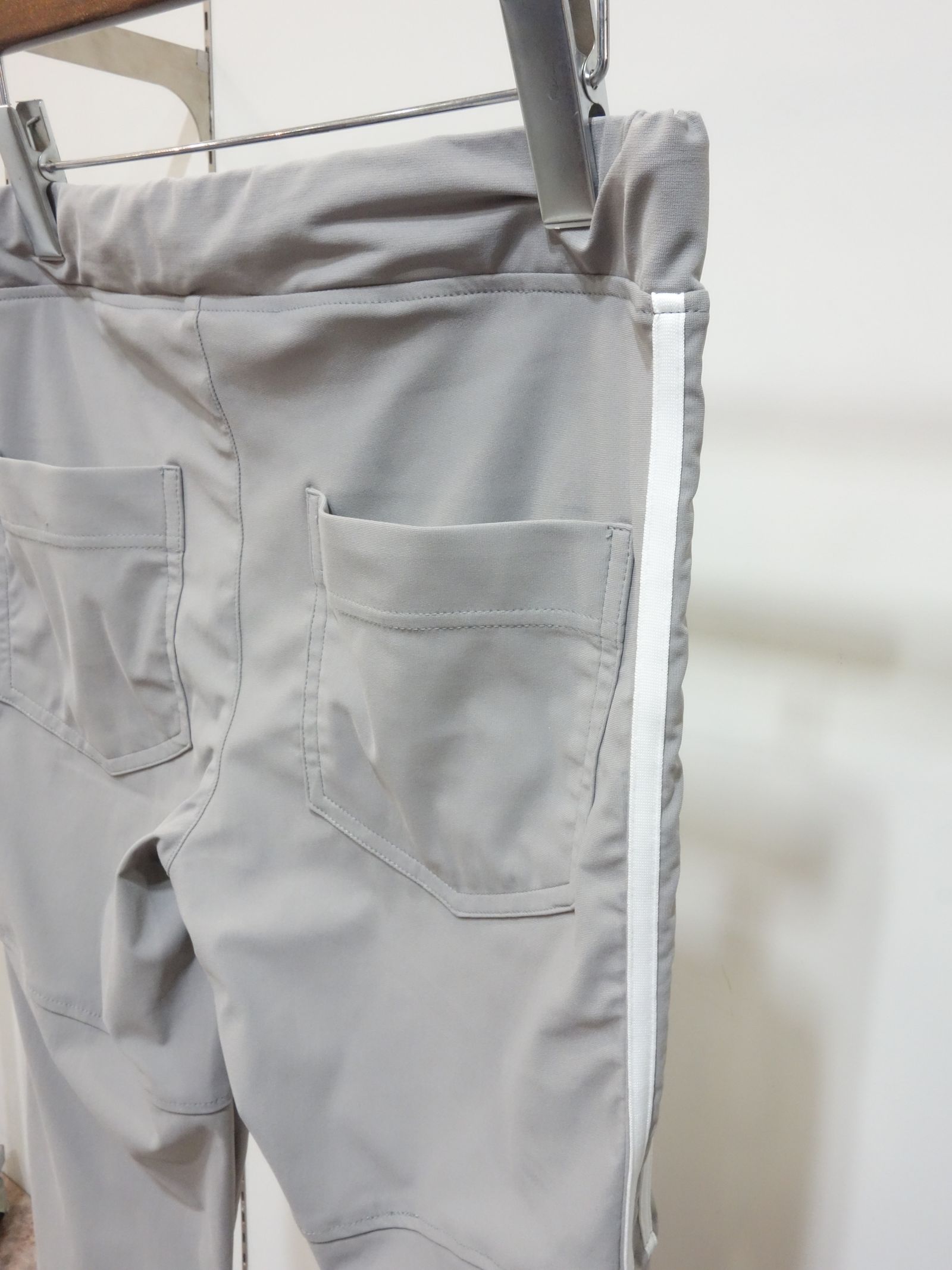 JOHNSON LINE NYLON PT / BASIC-ST-009 / ジョンソンナイロンラインパンツ / グレー×ホワイト (3月上旬入荷予定)