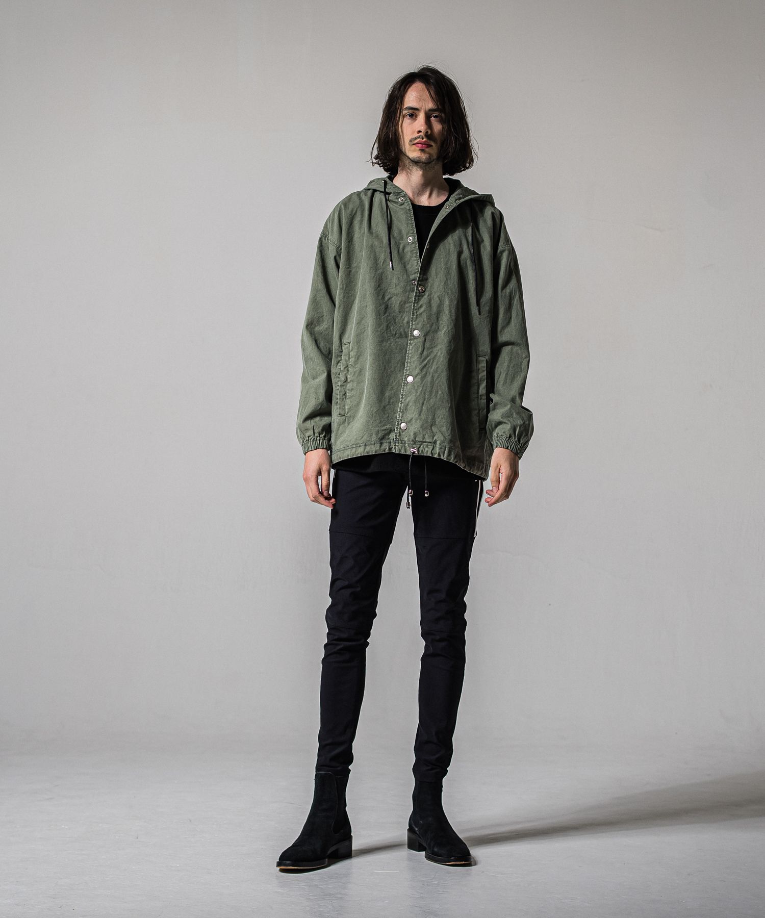 COACH HOODIE / RC39-JK-005 / コーチパーカー / カーキ (3月中旬入荷予定)