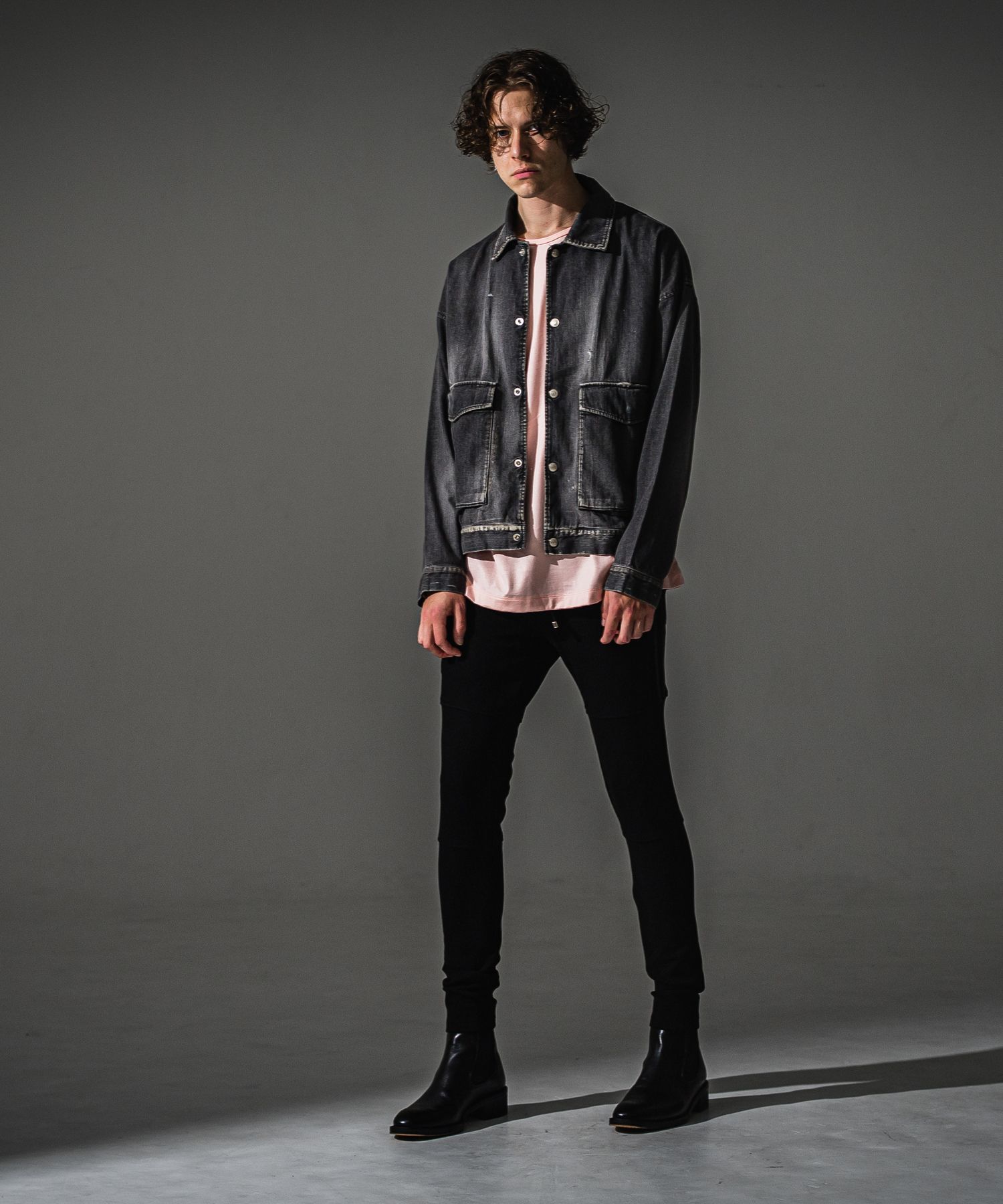 LDENIM AG FLIGHT JACKET / RC41-JK-001 / デニムフライトジャケット / ブラックユーズド (8月中旬入荷予定)