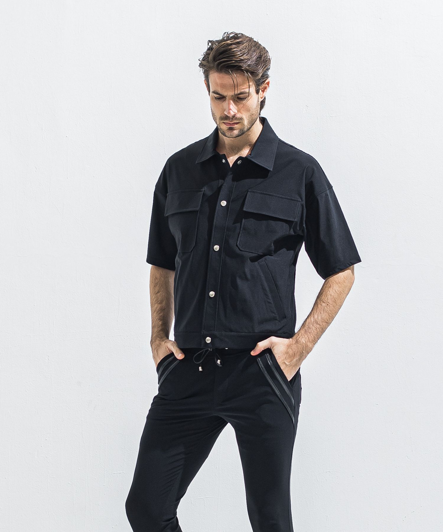 CPO HAFE SHIRTS JK / RC40-SH-003 / 半袖ナイロンCPOジャケット / ブラック (5月上旬入荷予定)