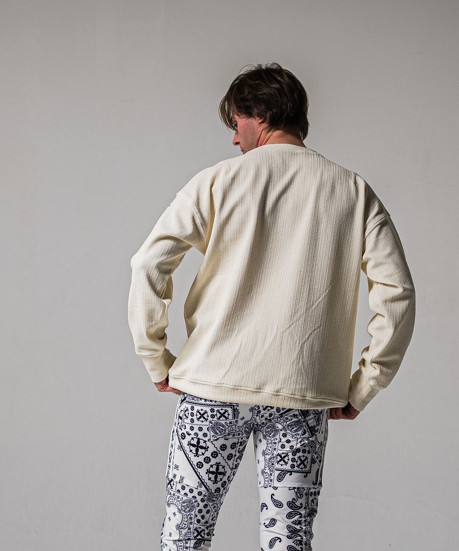 BLISTER TRAINER / RC39-C-004 / ブリスターニットトレーナー / オフホワイト (1月中旬入荷予定)