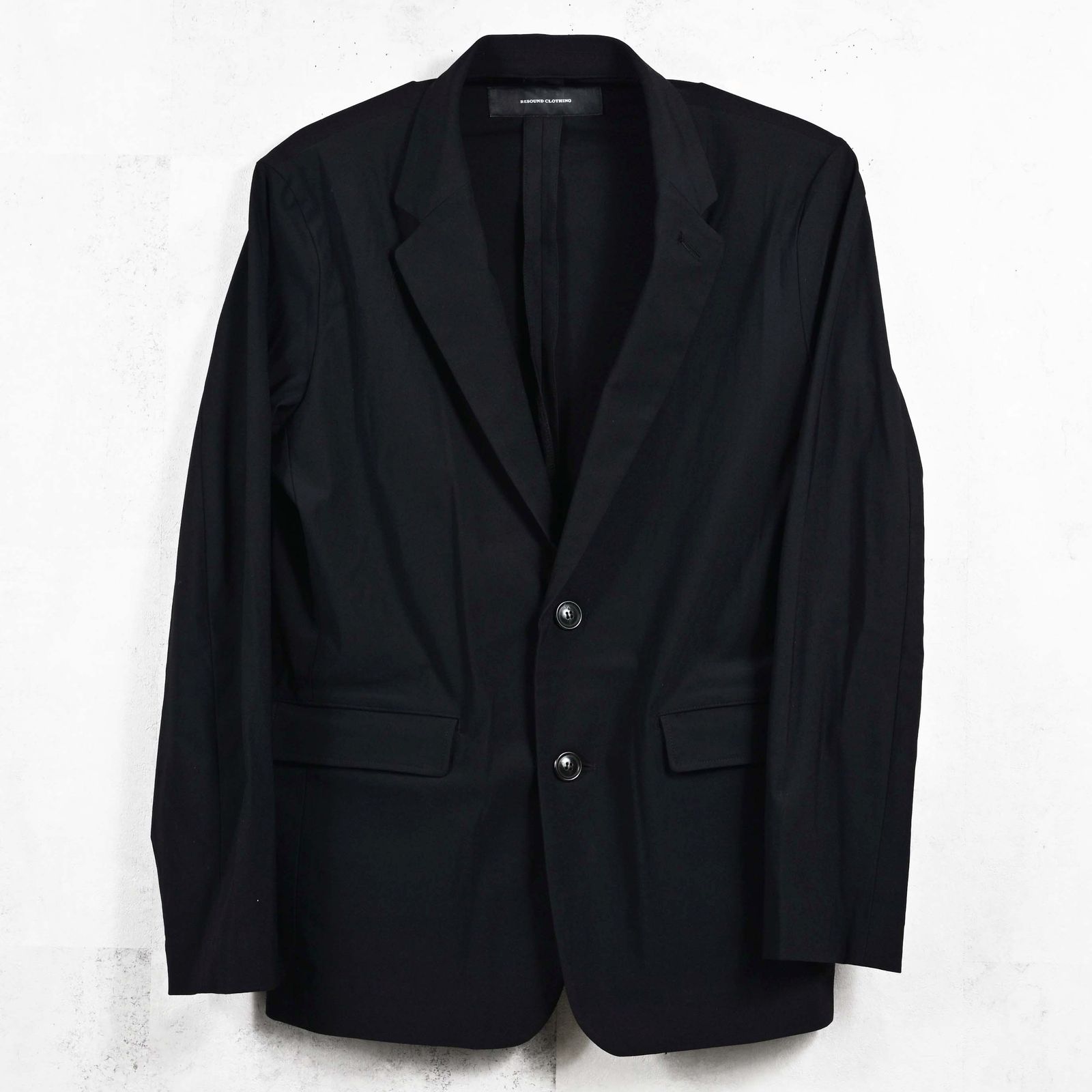 GARY LOOSE JACKET / RC41-JK-011 / ナイロンルーズテーラードジャケット / ブラック (7月下旬入荷予定)