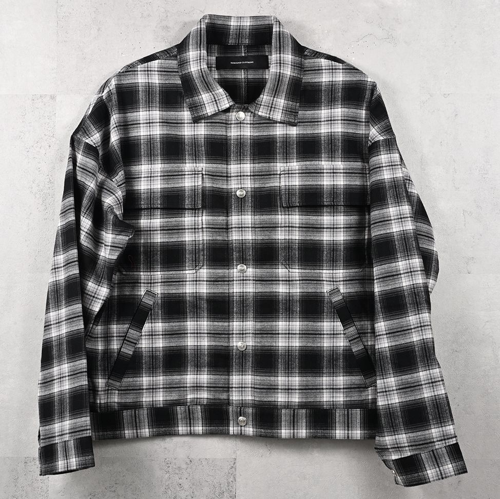 CHECK SHIRT JACKET / RC41-SH-003 / チェックシャツジャケット / ブラック (8月下旬入荷予定)