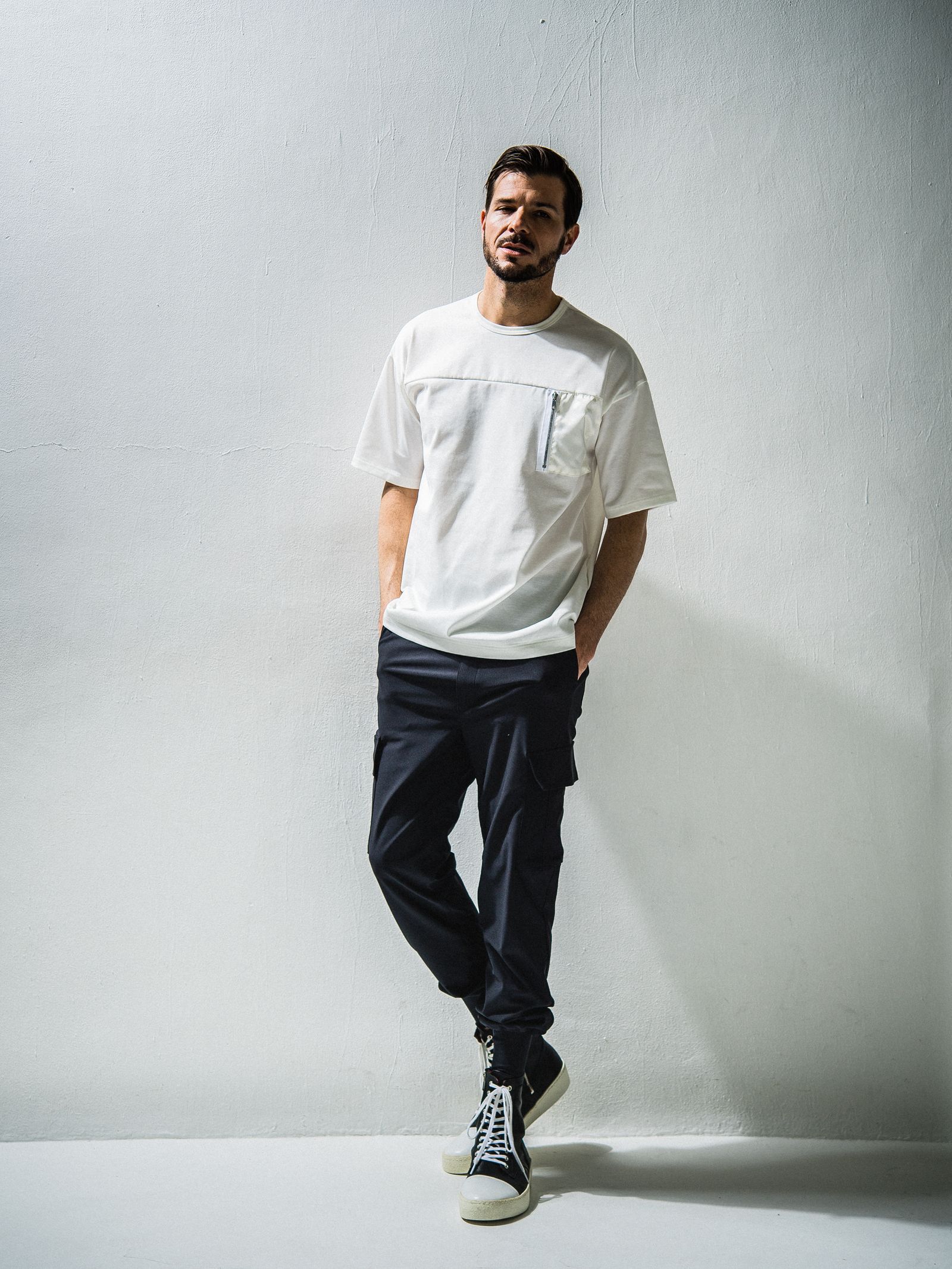 NYLON POCKET LOOSE TEE / RC24-T-006 / ビッグTシャツ※