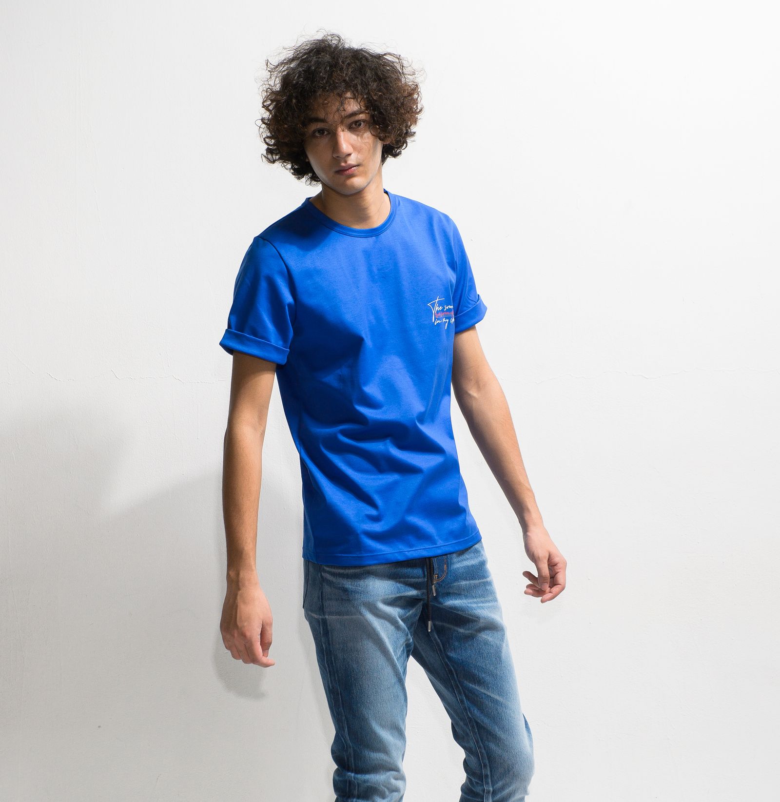 MESSAGE CHEST ROLL UP JERSEY TEE / RC20-T-003 / バックプリントTシャツ ※