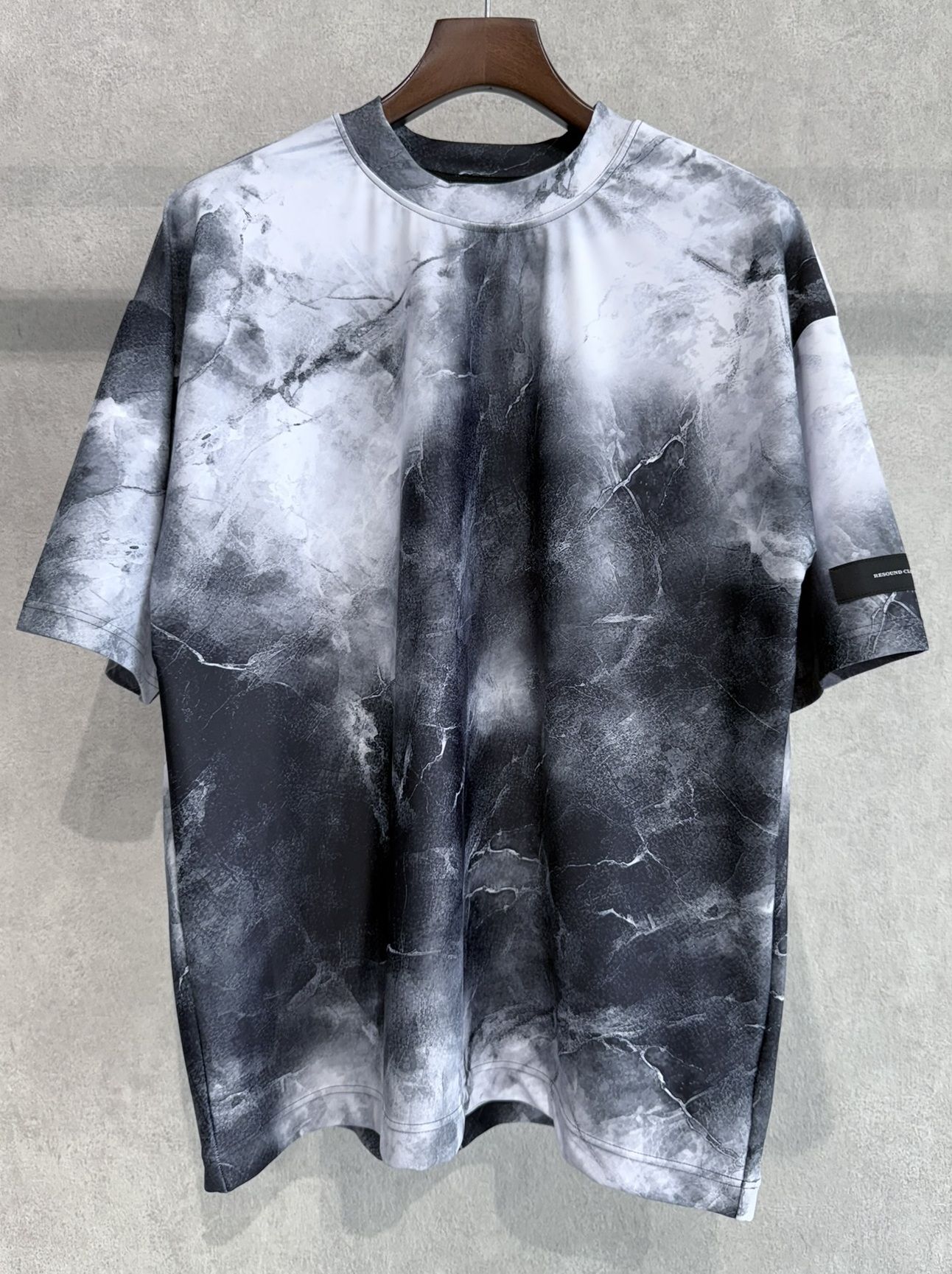 MARBLE RUSH OVER T / RC36-T-012 / マーブル柄ラッシュガードビッグTシャツ / ブラック
