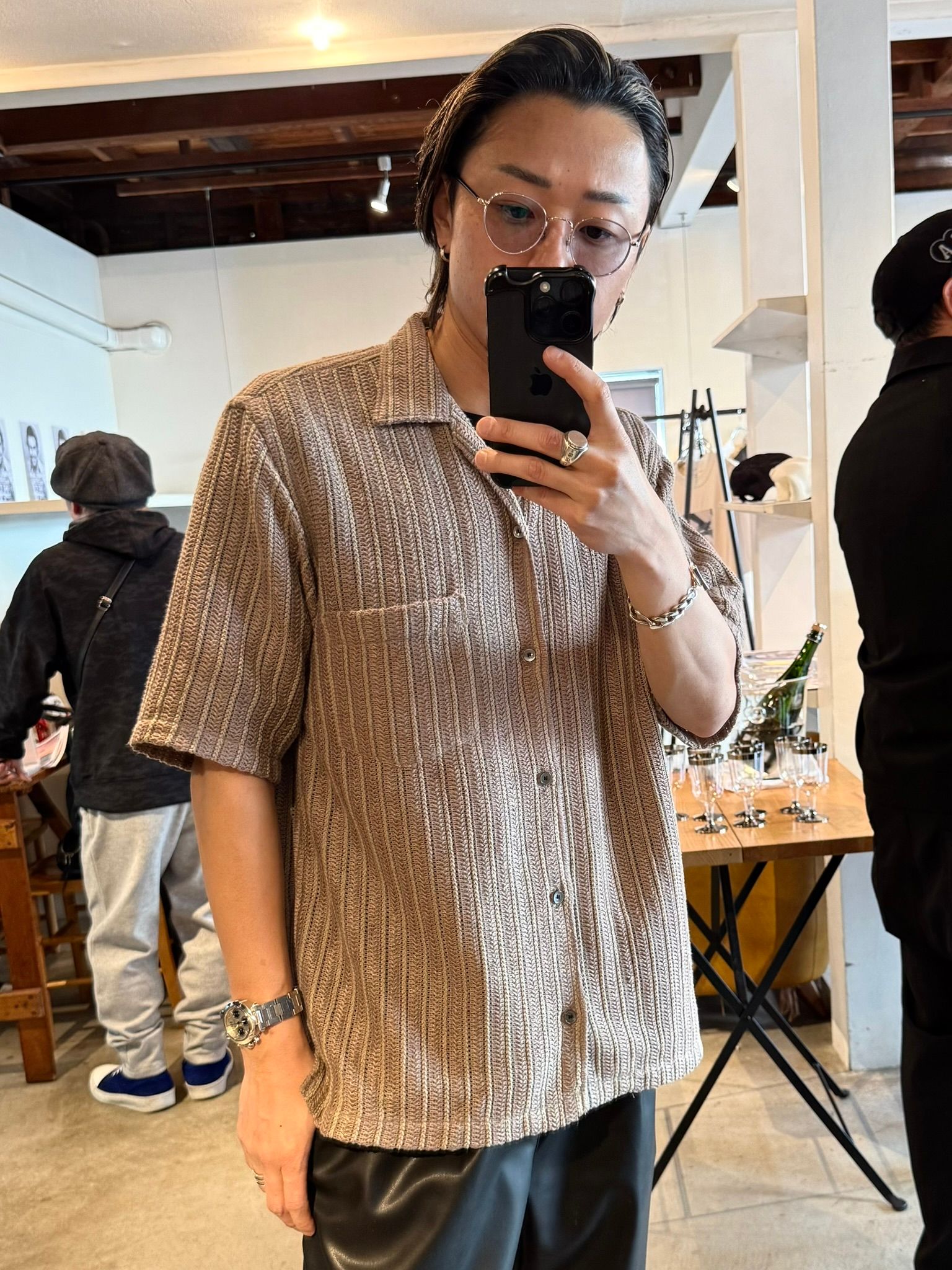 RUSSEL SHIRTS / DP1-SH-004 / ラッセル織り半袖シャツ / ブラウン (3月中旬入荷予定)