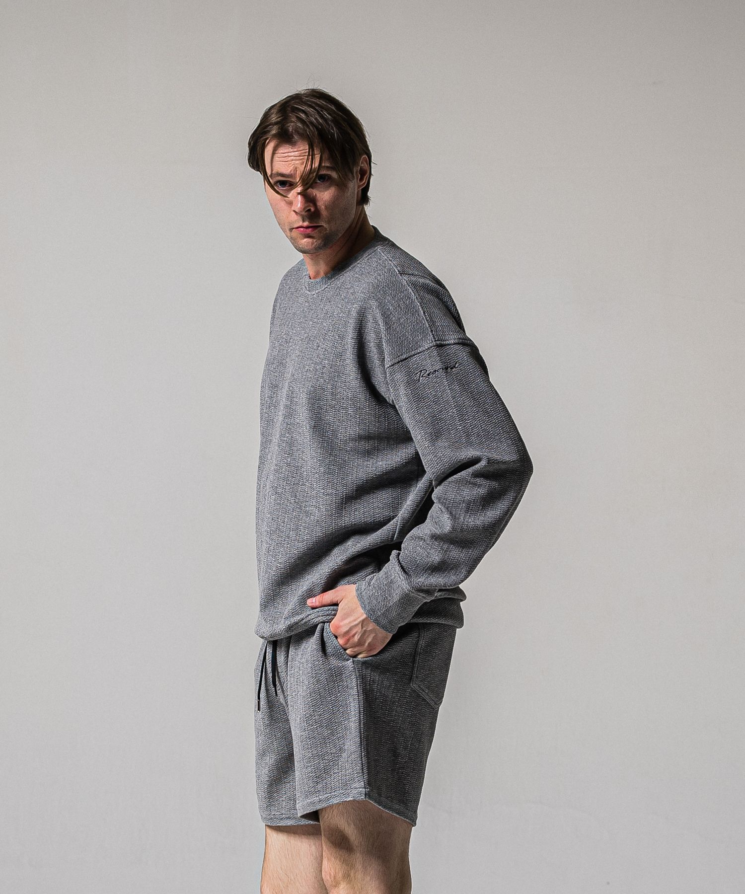 BLISTER TRAINER / RC39-C-004 / ブリスターニットトレーナー / グレー (1月中旬入荷予定)