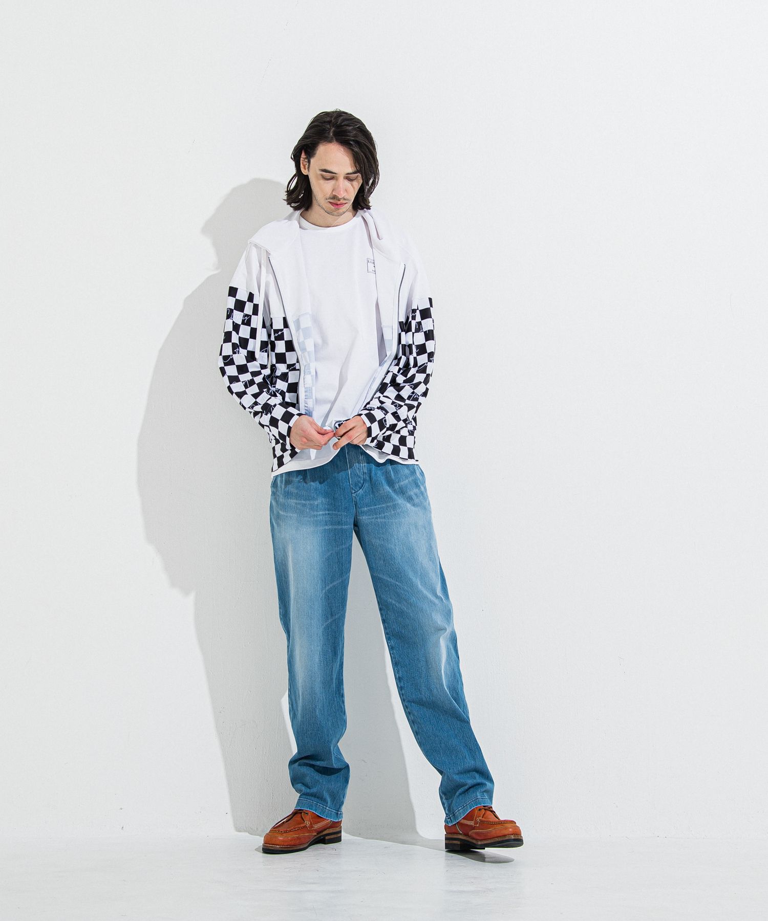 DENIM JERSEY WIDE PT / RC36-ST-016WTD / ライトオンスデニムジャージワイドパンツ / ライトインディゴ