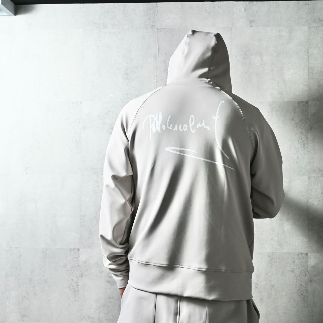 SIGN ZIP HOODIE / DP1-C-002 / サインプリントジップパーカー / グレージュ (2月上旬入荷予定)