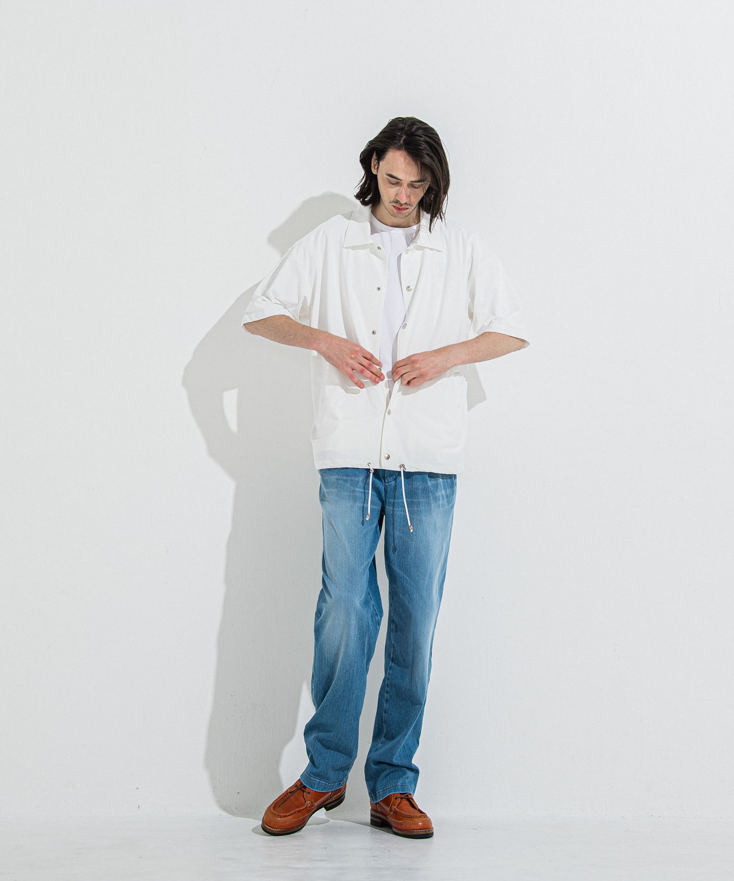 DENIM JERSEY WIDE PT / RC36-ST-016WTD / ライトオンスデニムジャージワイドパンツ / ライトインディゴ