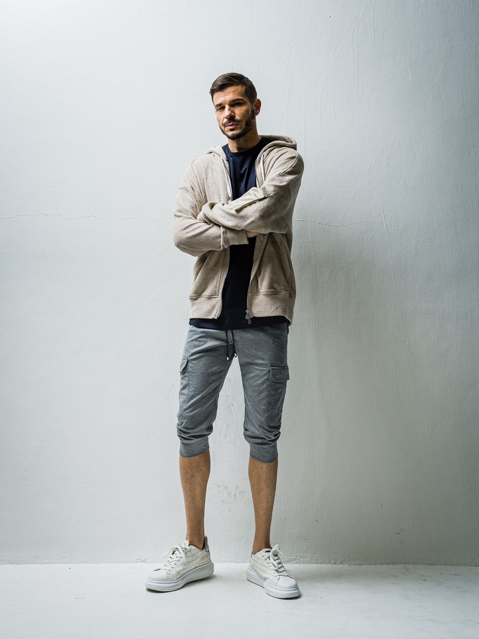 WEST PILE ZIP LOOSE HOODIE / RC27-C-008 / パイルジップパーカー / ベージュ※