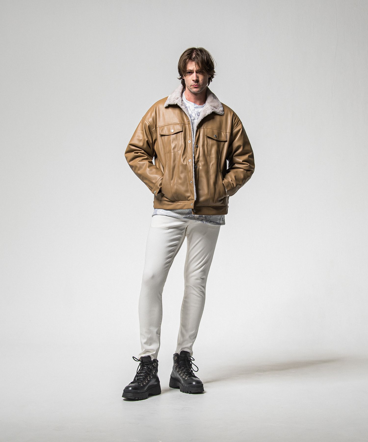 MICK DENIM JERSEY / BASIC-ST-020 / デニムジャージテーパードパンツ / ホワイト (12月上旬入荷予定)