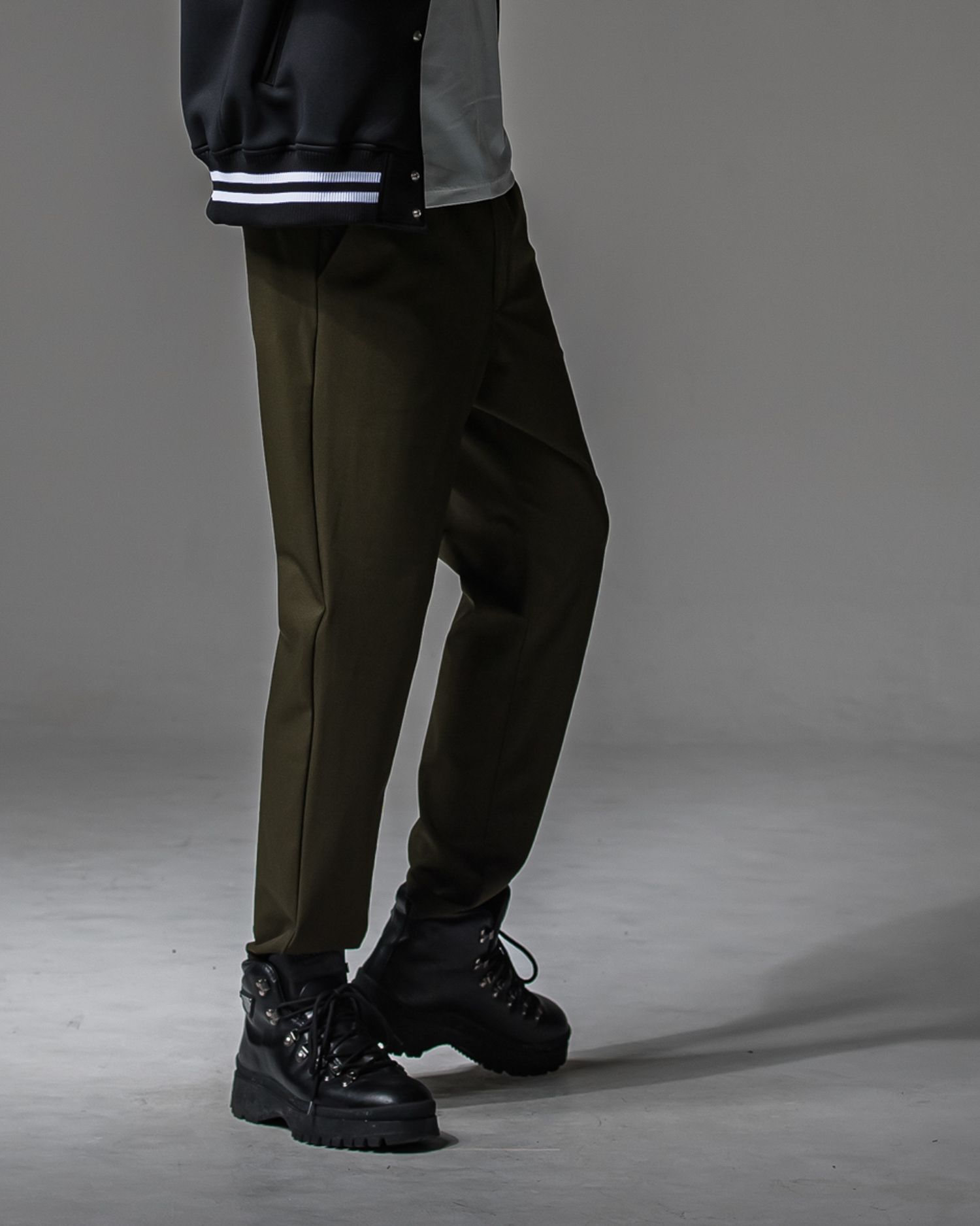PAT WIDE EASY PANTS / RC37-ST-036BN / ワイドテーパードパンツ / オックス カーキ