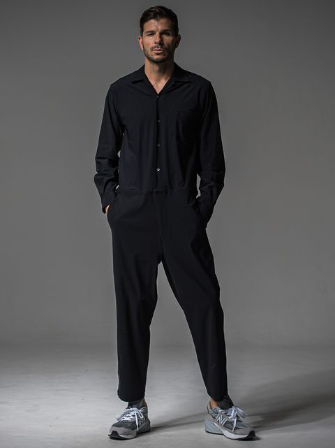 RAGE NYLON ALL IN ONE / DP1-TN-002 / 長袖シャツオールインワン / ブラック (3月中旬入荷予定)