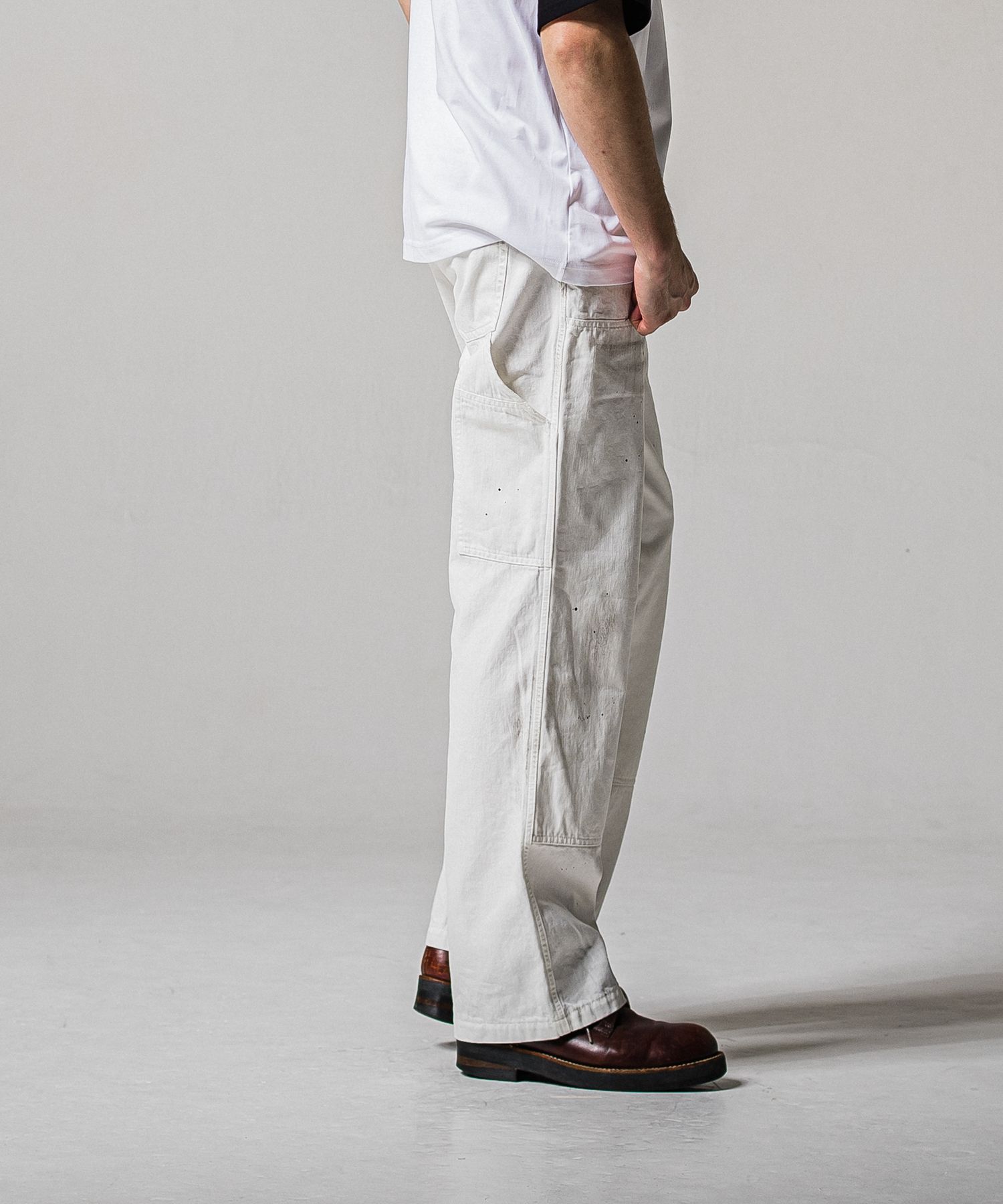 DOUBLE KNEE PT / RC39-ST-041 / ダブルニーワイドデニムパンツ / ホワイトユーズド (2月中旬入荷予定)