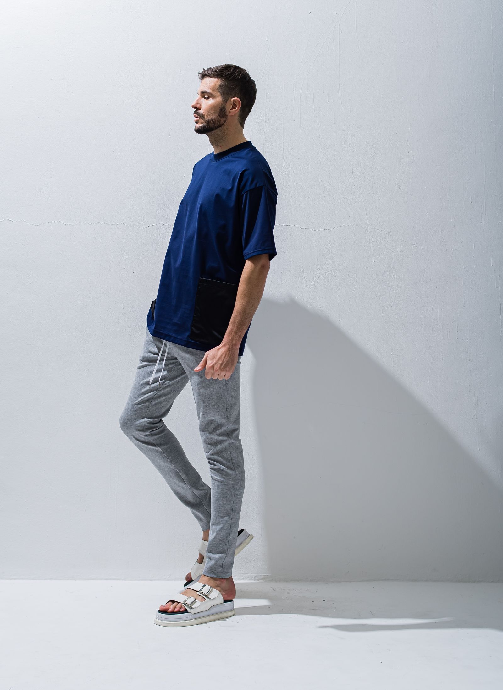 SIDE POCKET OVER TEE / RC28-T-005 / サイドポケットビッグTシャツ / ネイビー